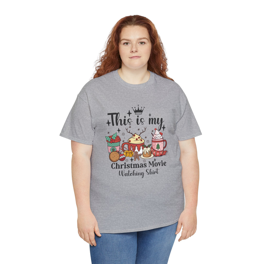 Christmas Movie Watching Tee - Heavy Cotton Shirt