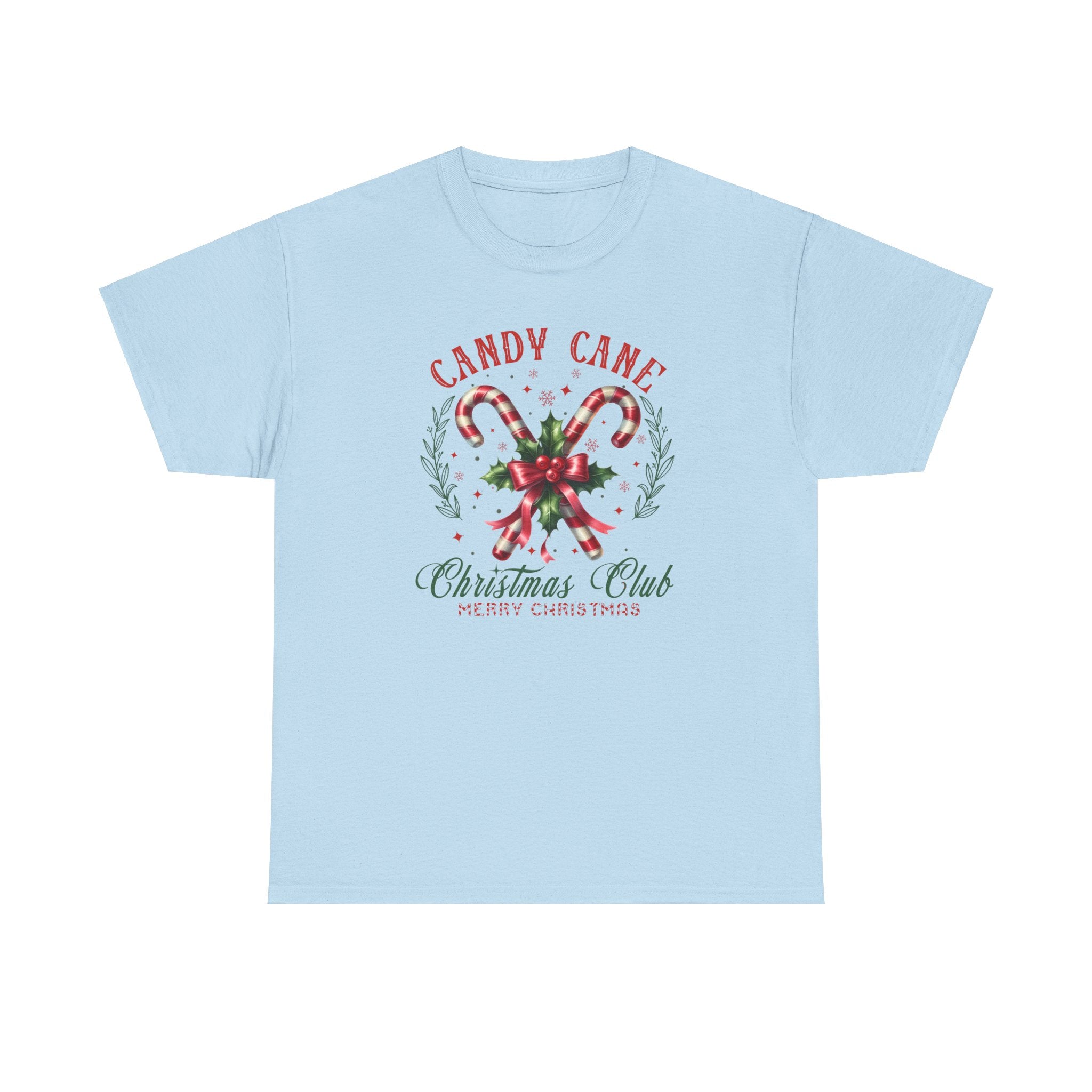 Candy Cane Christmas Club Heavy Cotton Tee - Merry Christmas Holiday Shirt