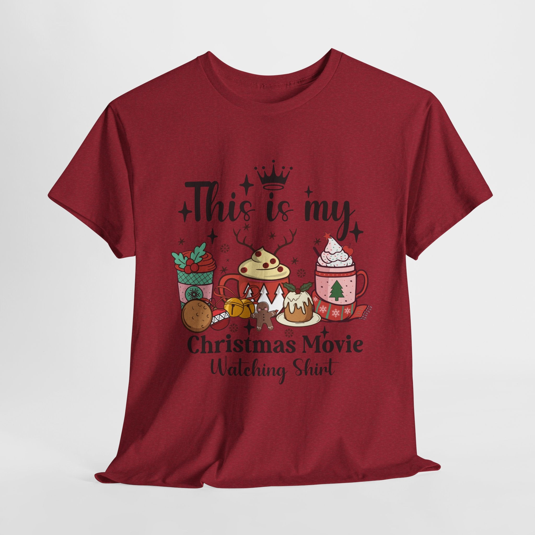 Christmas Movie Watching Tee - Heavy Cotton Shirt