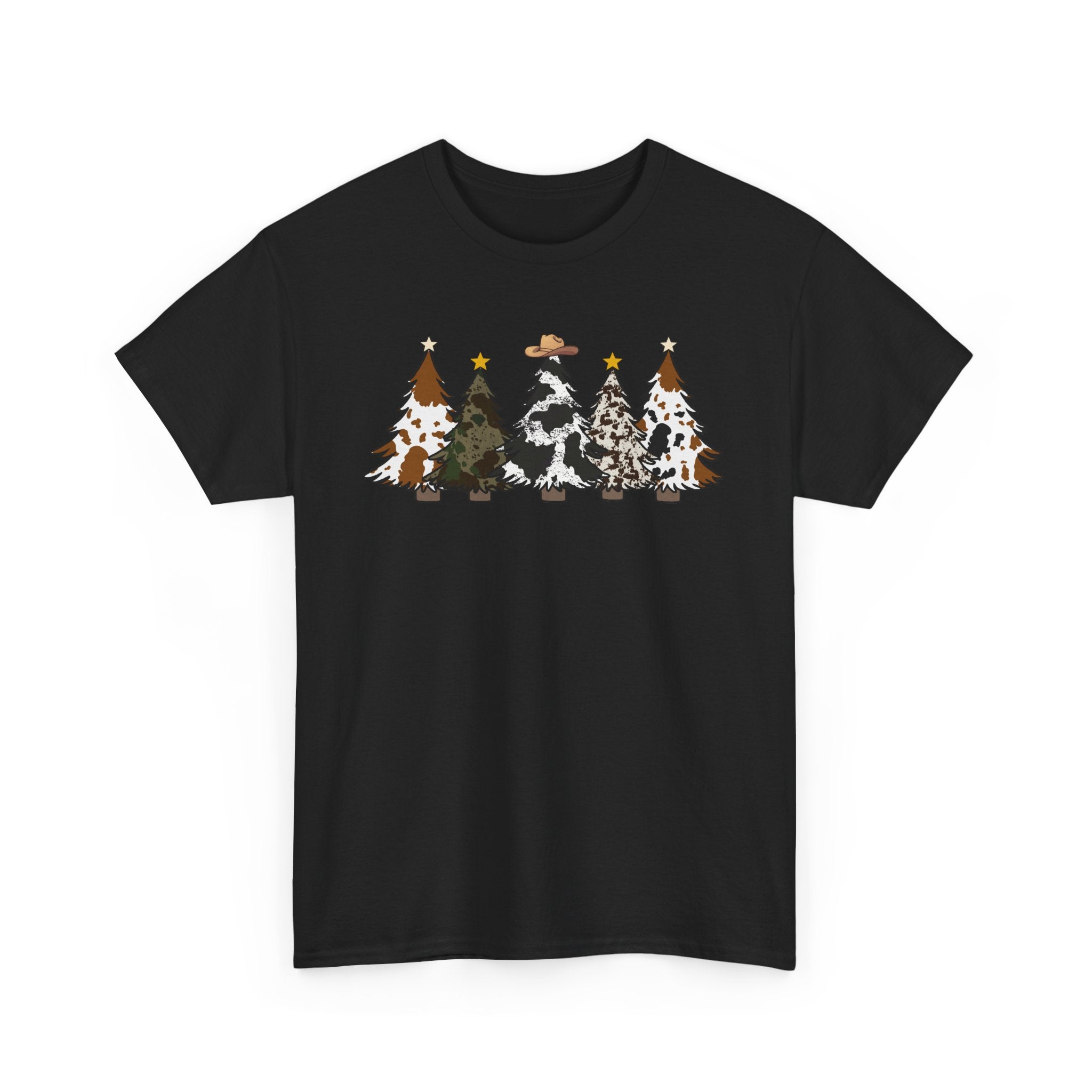 Whimsical Holiday Trees Heavy Cotton Tee