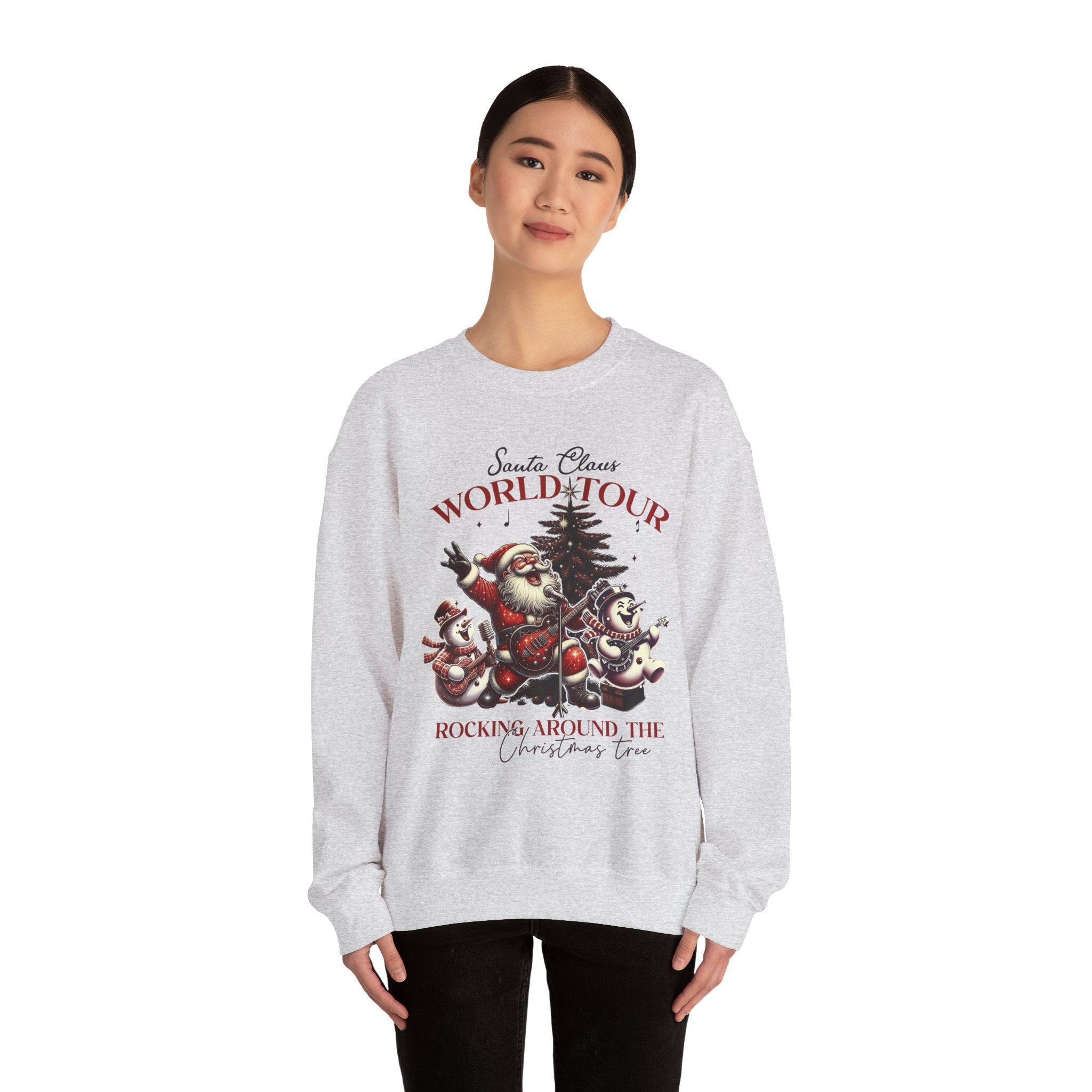 Santa Claus World Tour Crewneck Sweatshirt - Rocking Around the Christmas Tree