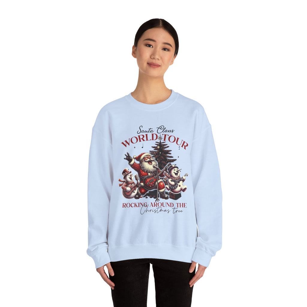 Santa Claus World Tour Crewneck Sweatshirt - Rocking Around the Christmas Tree