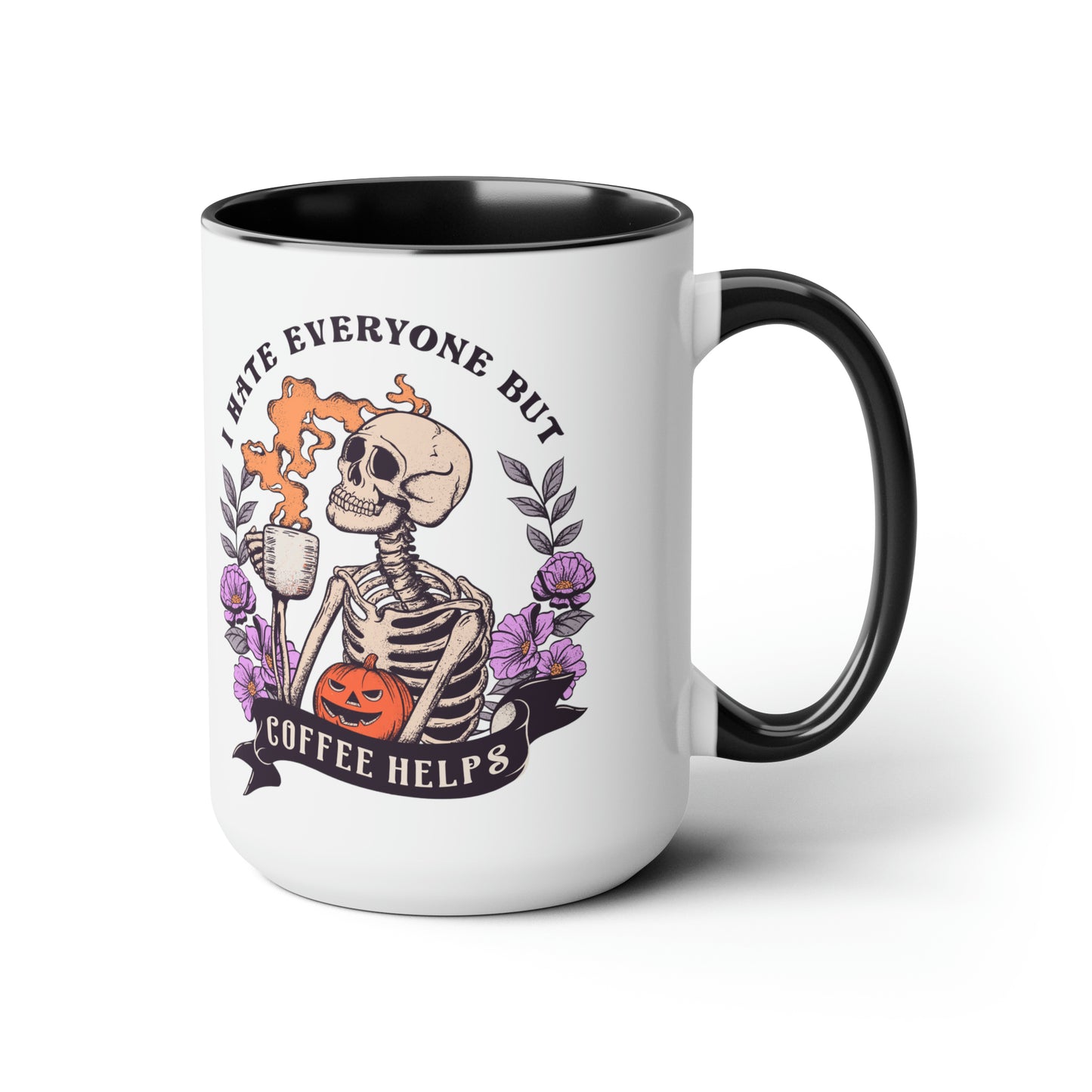Two-Tone Coffee Mugs, 15oz