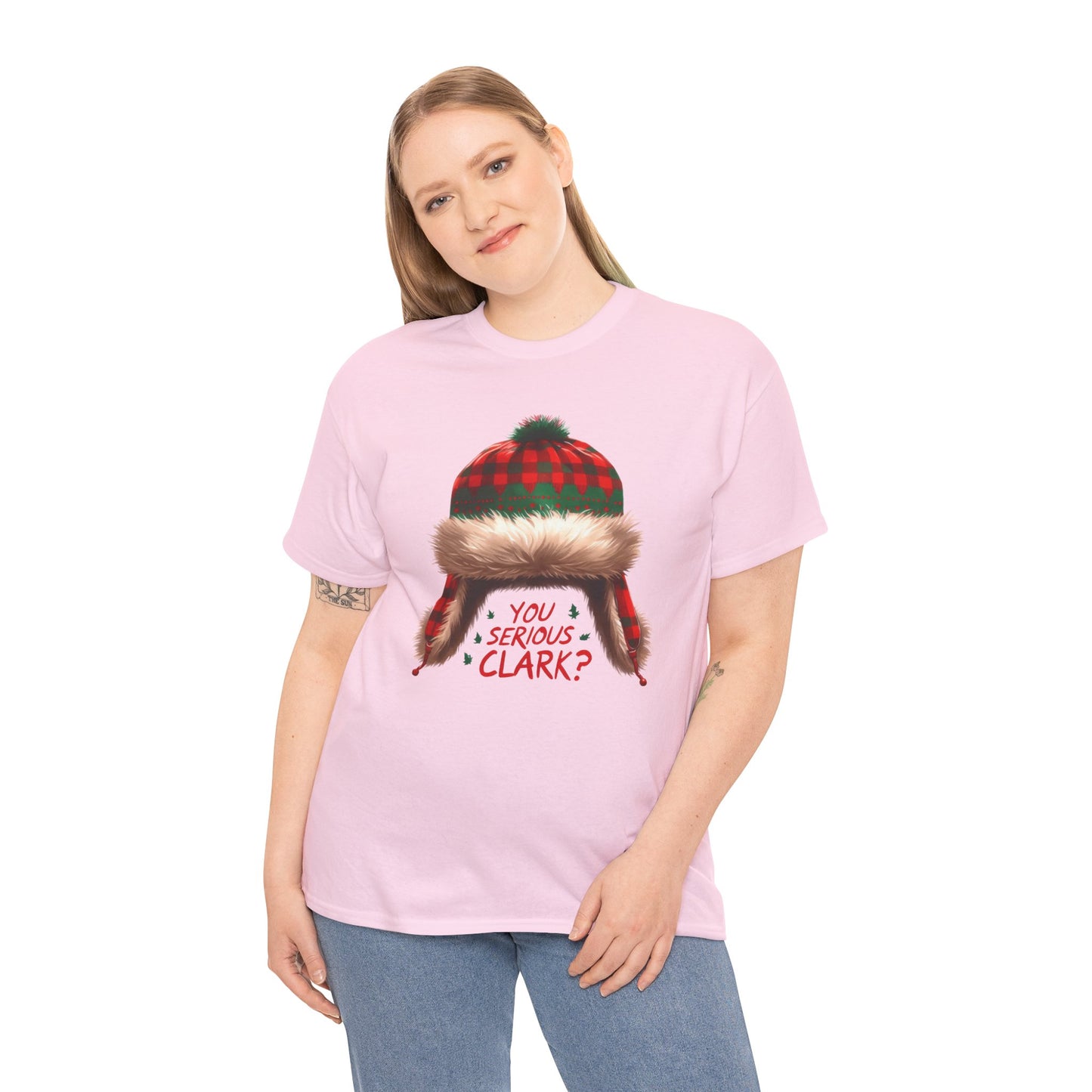 Funny Holiday Heavy Cotton Tee - 'You Serious, Clark?'