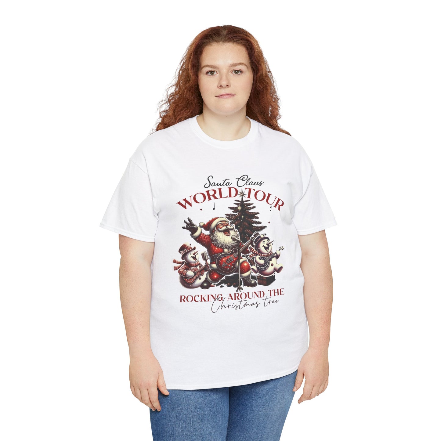 Christmas Santa Claus World Tour Tee - Heavy Cotton T-Shirt