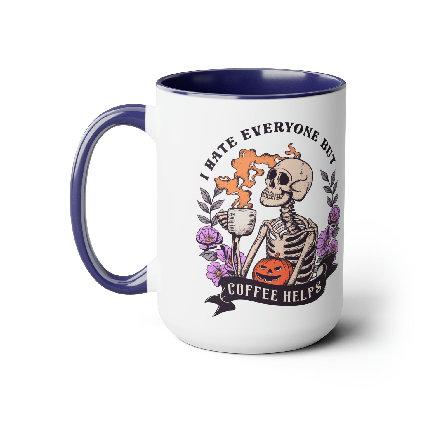 Two-Tone Coffee Mugs, 15oz