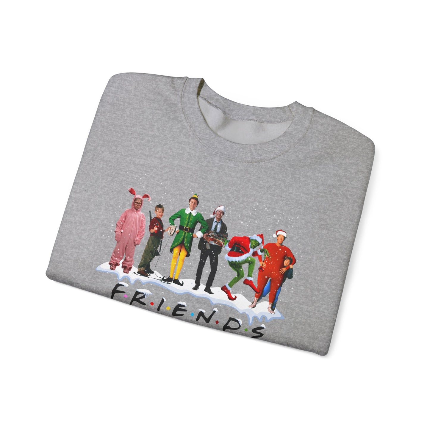 Festive Friends Crewneck Sweatshirt - Cozy Holiday Apparel