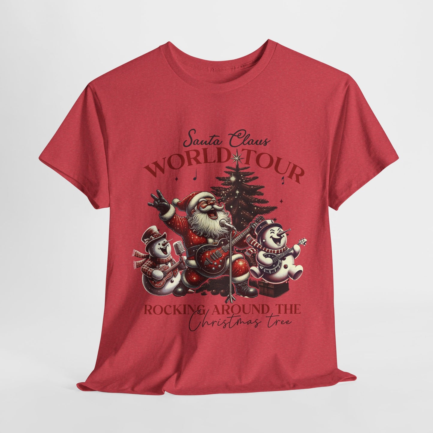 Christmas Santa Claus World Tour Tee - Heavy Cotton T-Shirt