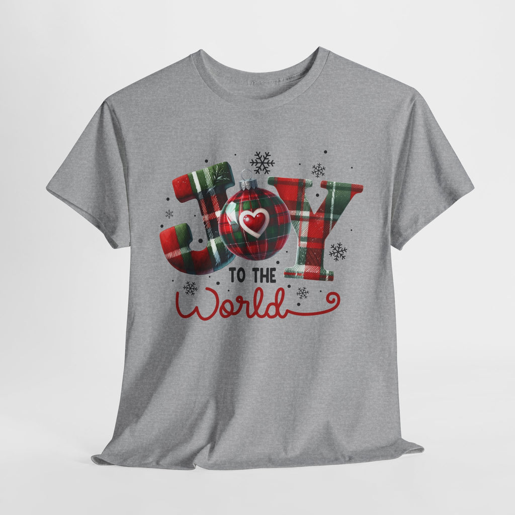 Joy to the World -Heavy Cotton Tee - Christmas Holiday Shirt