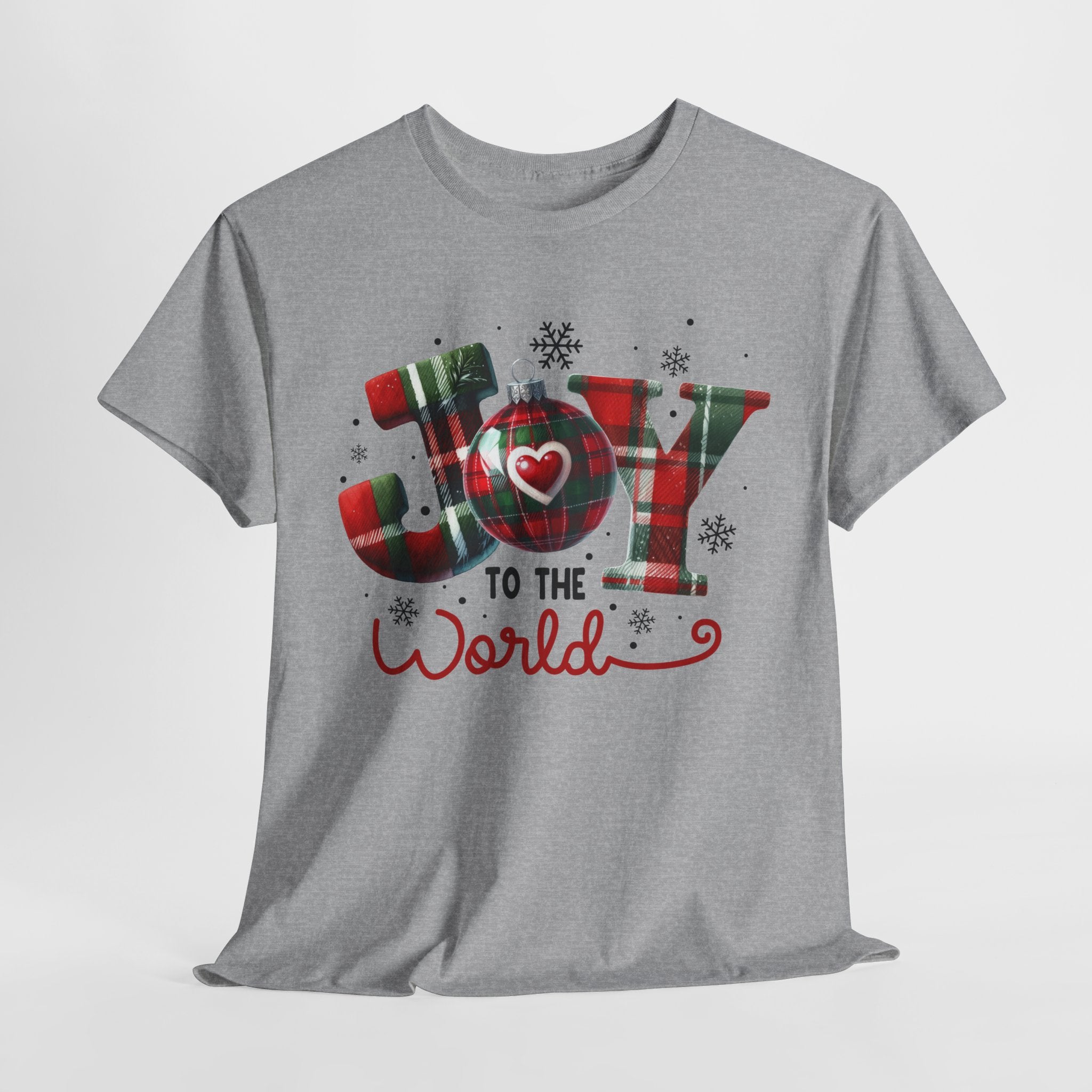 Joy to the World -Heavy Cotton Tee - Christmas Holiday Shirt