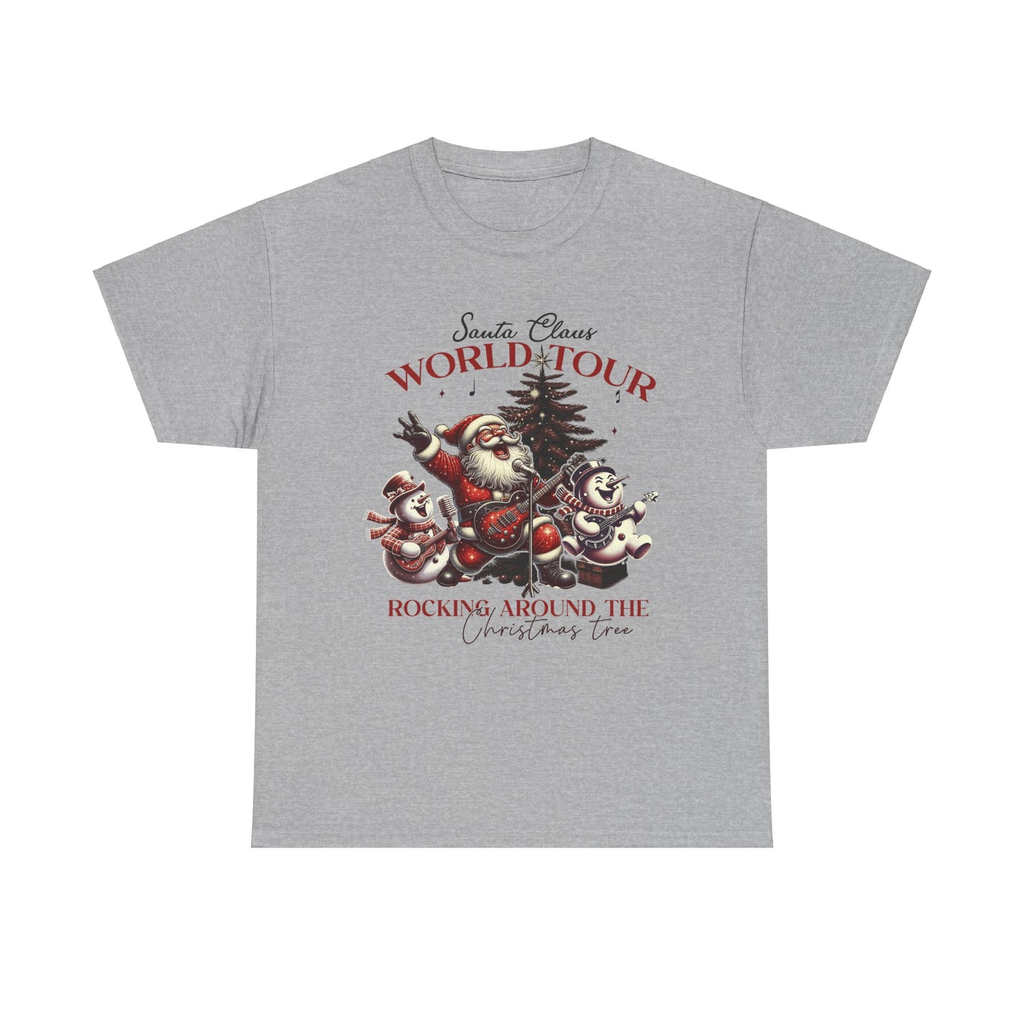 Christmas Santa Claus World Tour Tee - Heavy Cotton T-Shirt