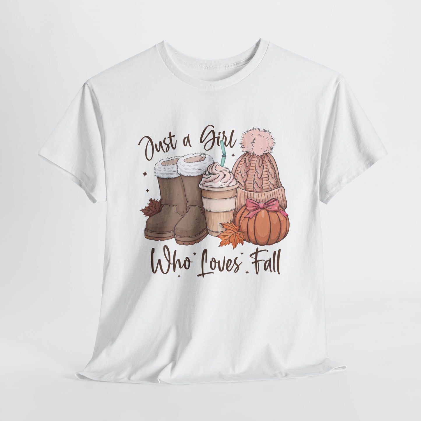 Just a Girl Who Loves Fall, Vintage Style Tee