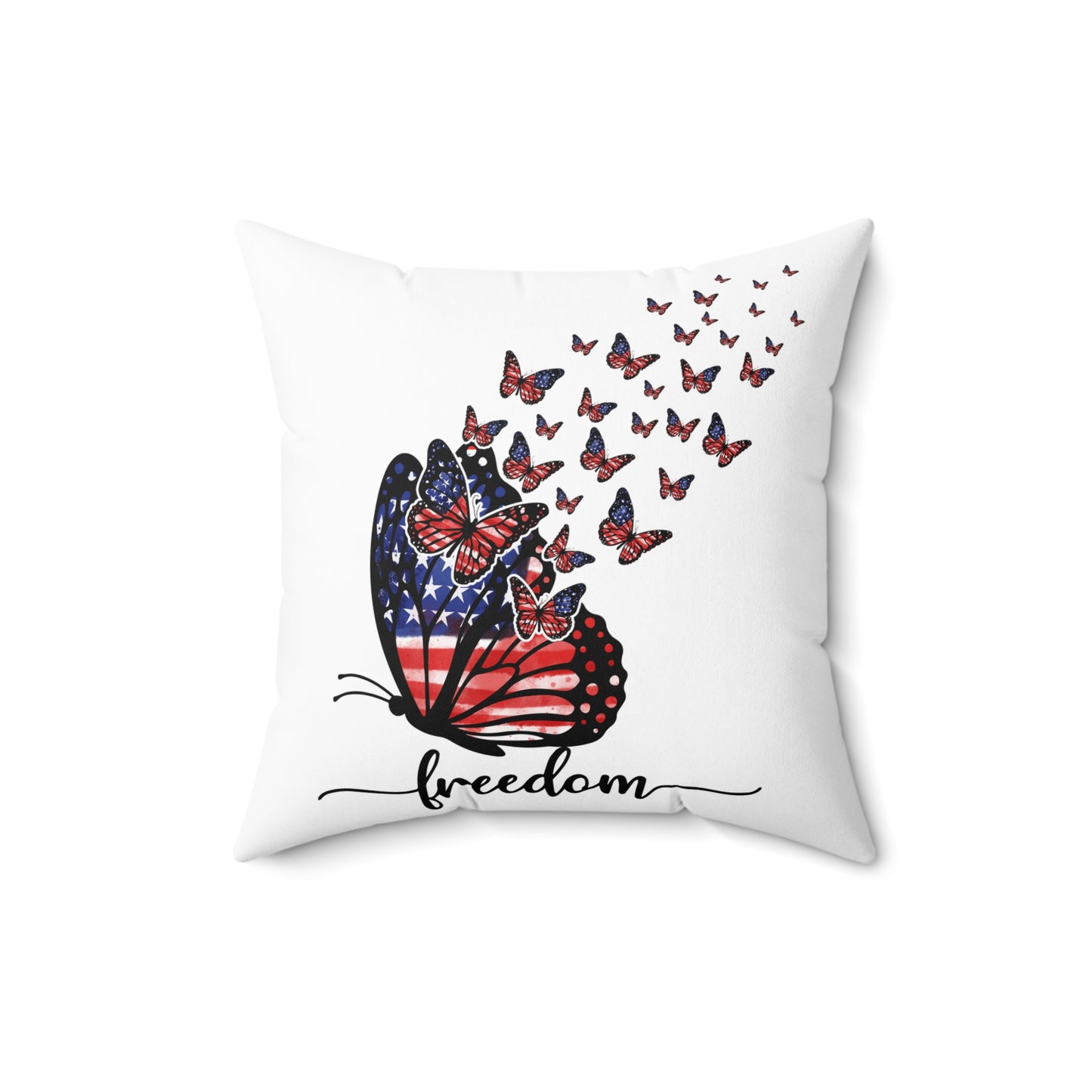 Freedom Butterfly Throw Pillow