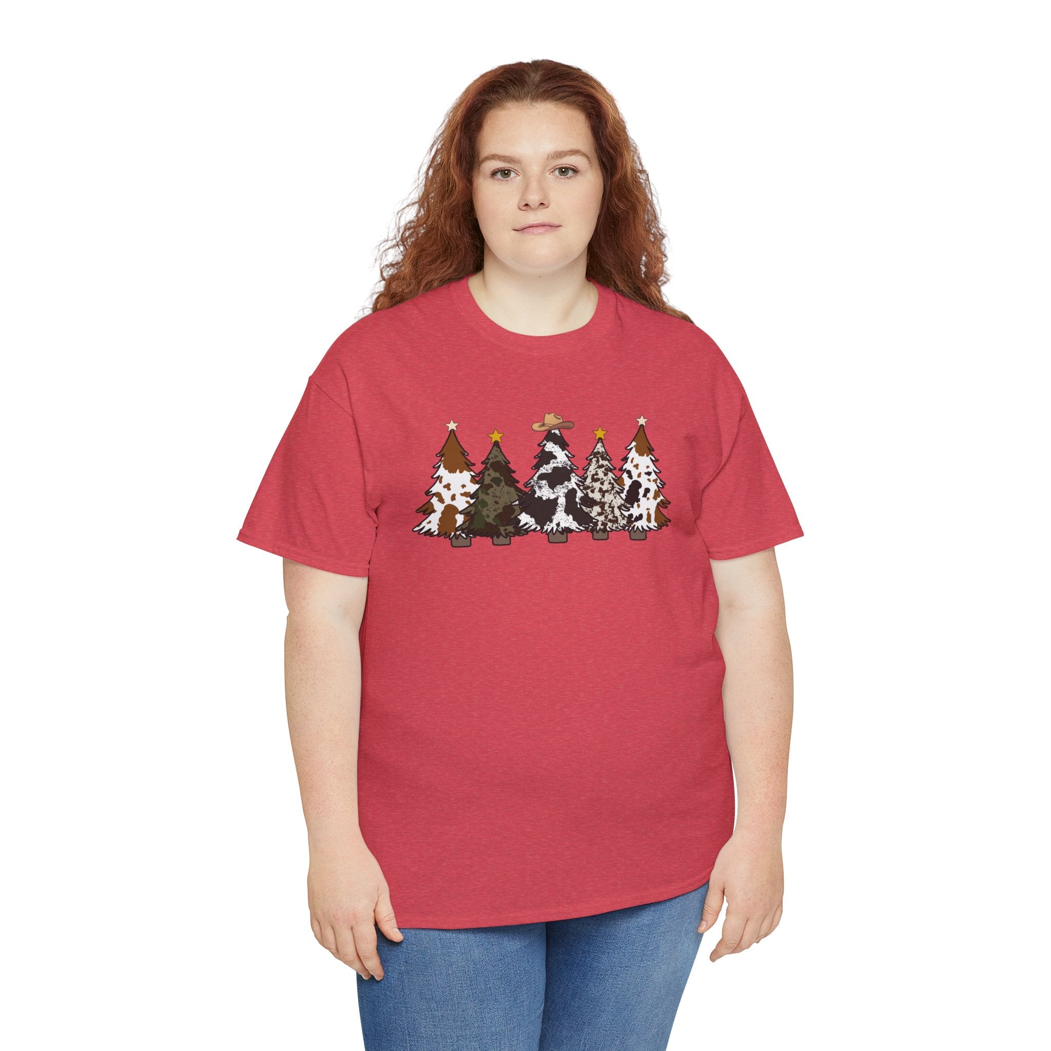 Whimsical Holiday Trees Heavy Cotton Tee