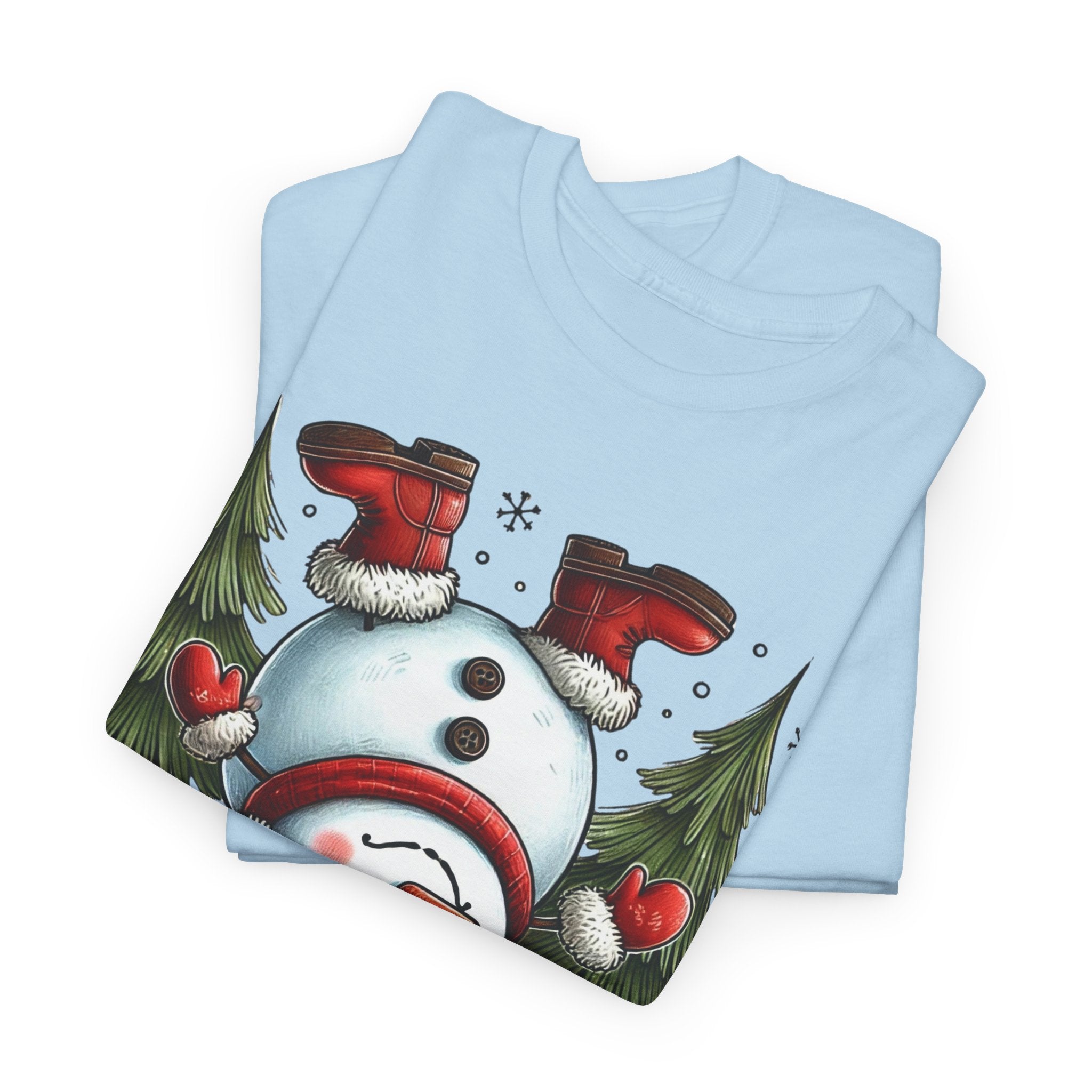 Let It Snow Heavy Cotton Tee - Festive Winter Apparel