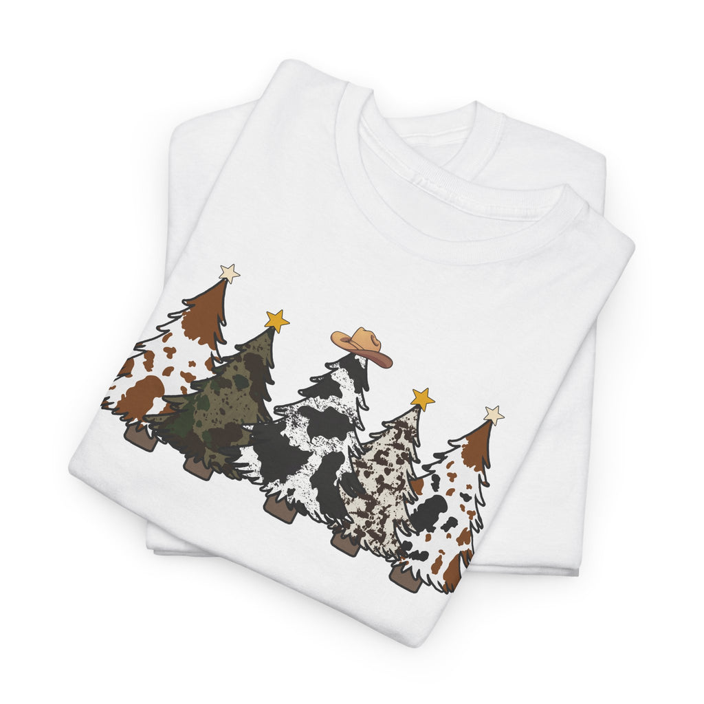 Whimsical Holiday Trees Heavy Cotton Tee