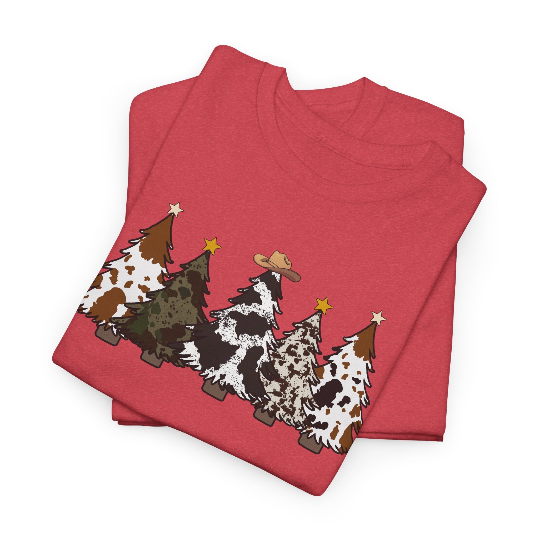 Whimsical Holiday Trees Heavy Cotton Tee