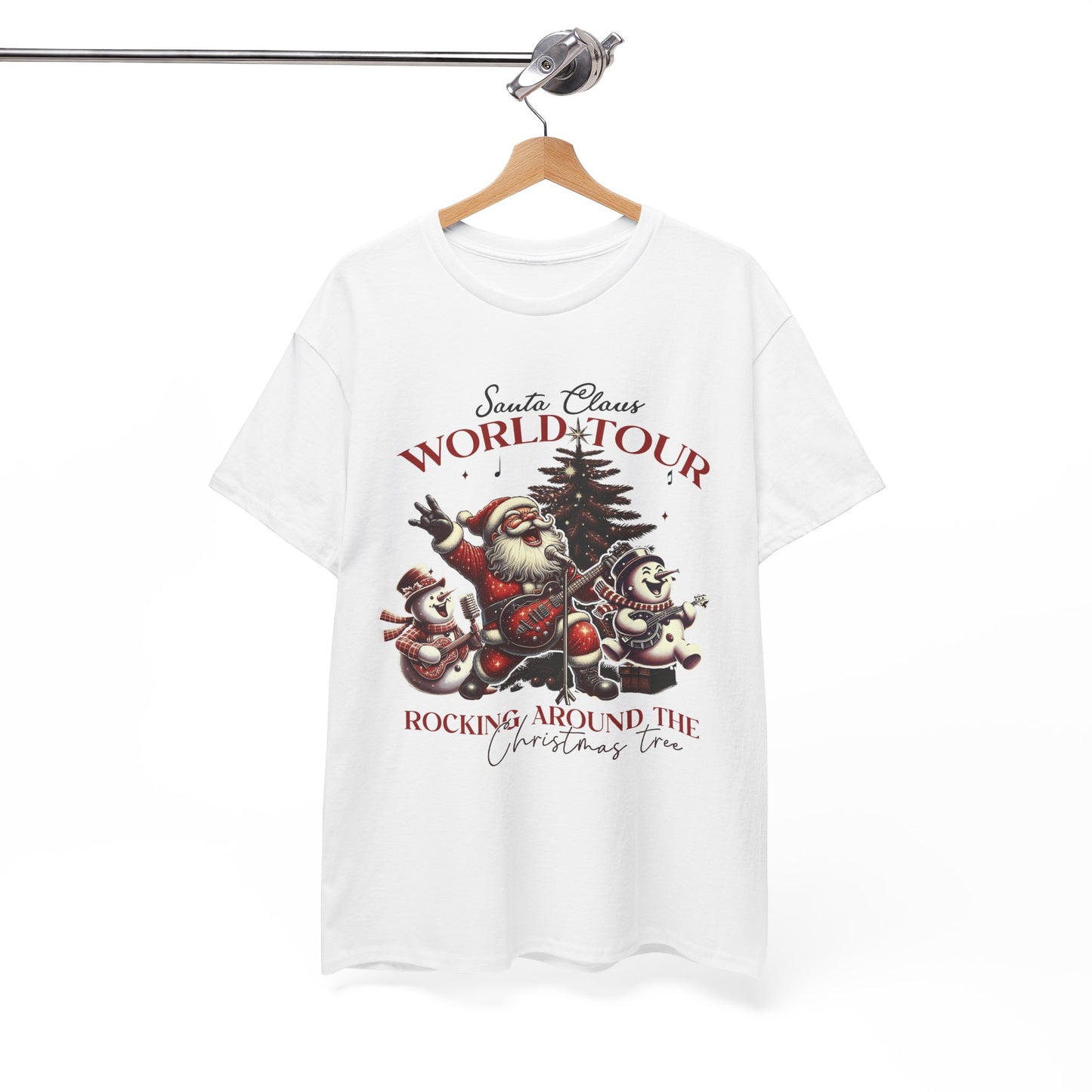 Christmas Santa Claus World Tour Tee - Heavy Cotton T-Shirt