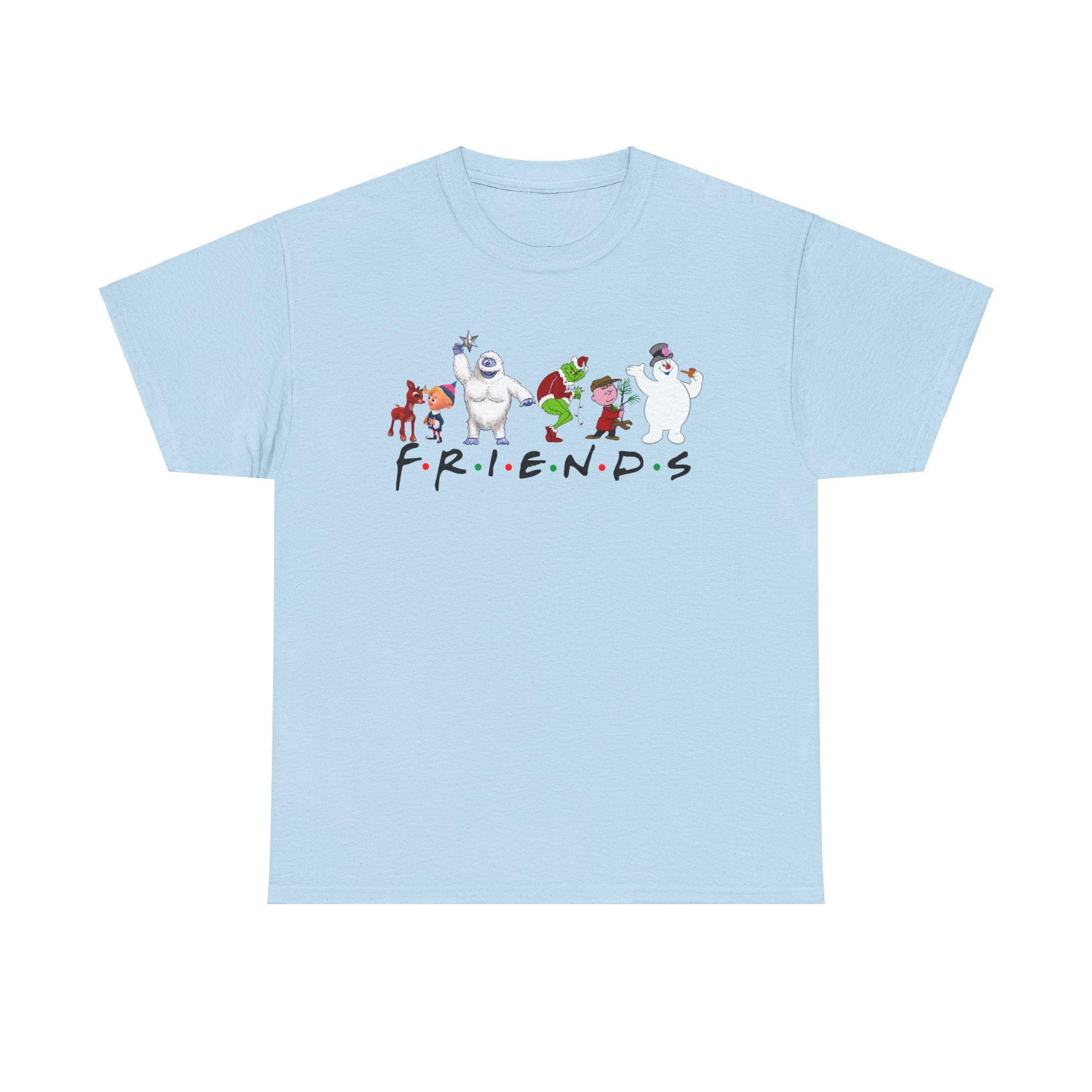 Playful Friends Heavy Cotton Tee - Fun Cartoon Design