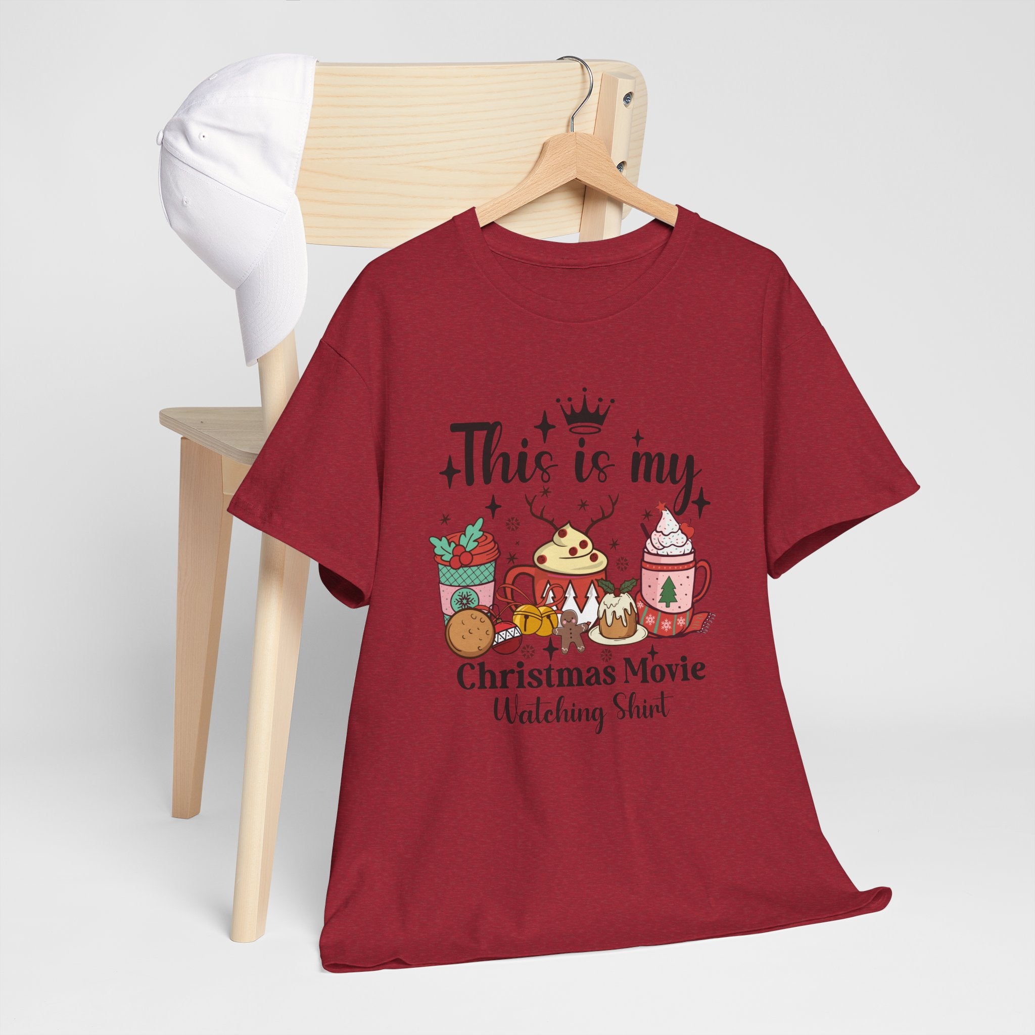 Christmas Movie Watching Tee - Heavy Cotton Shirt