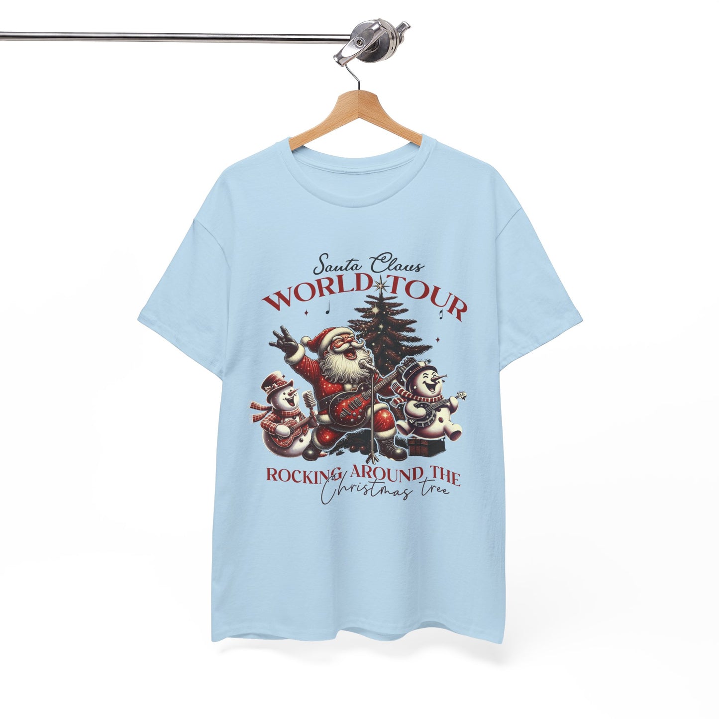Christmas Santa Claus World Tour Tee - Heavy Cotton T-Shirt