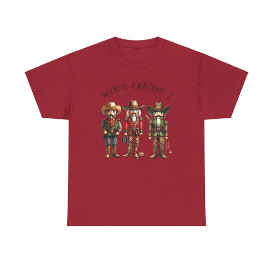 What's Crackin'? Cowboy Graphic Heavy Cotton Tee
