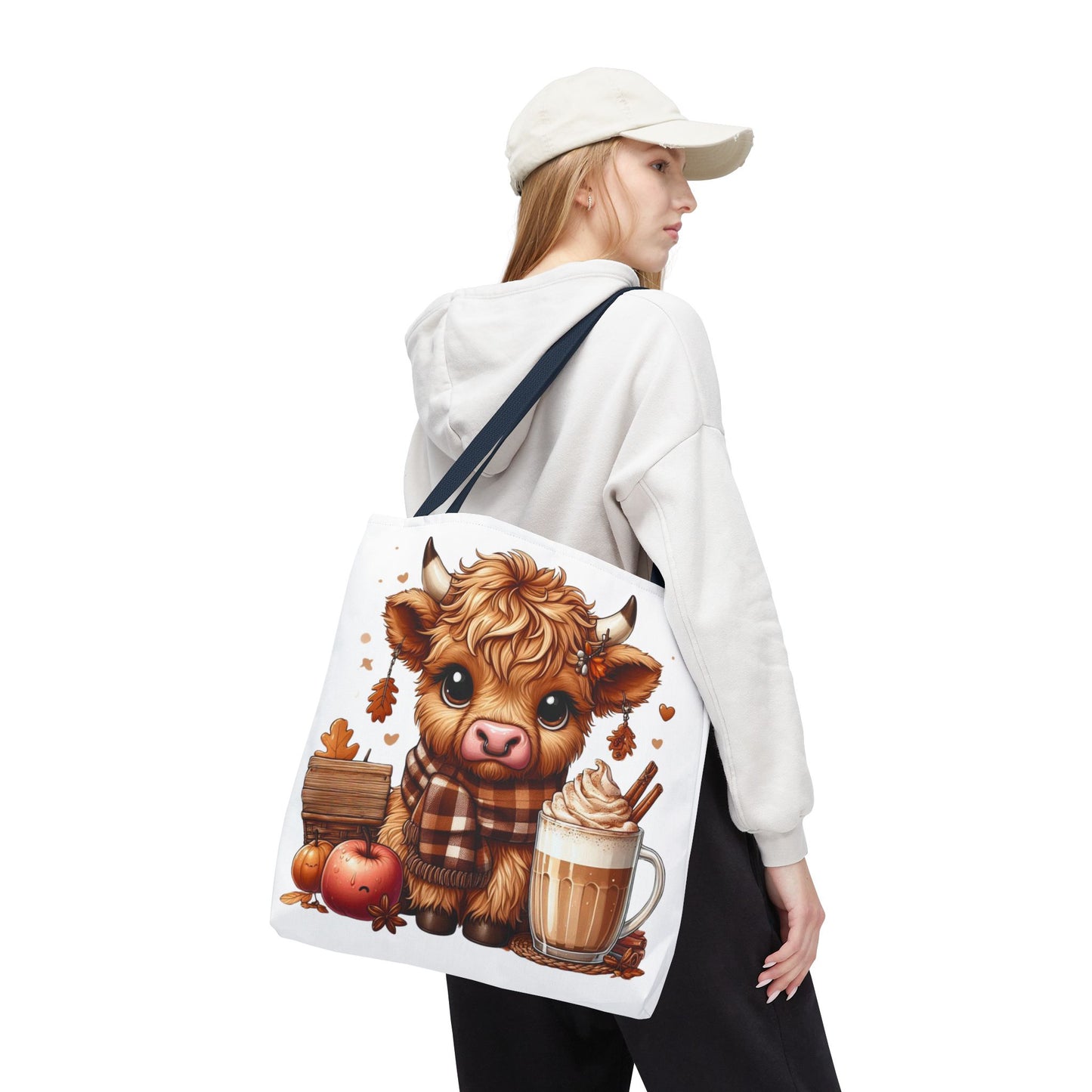 Fall-Themed Cow Tote Bag