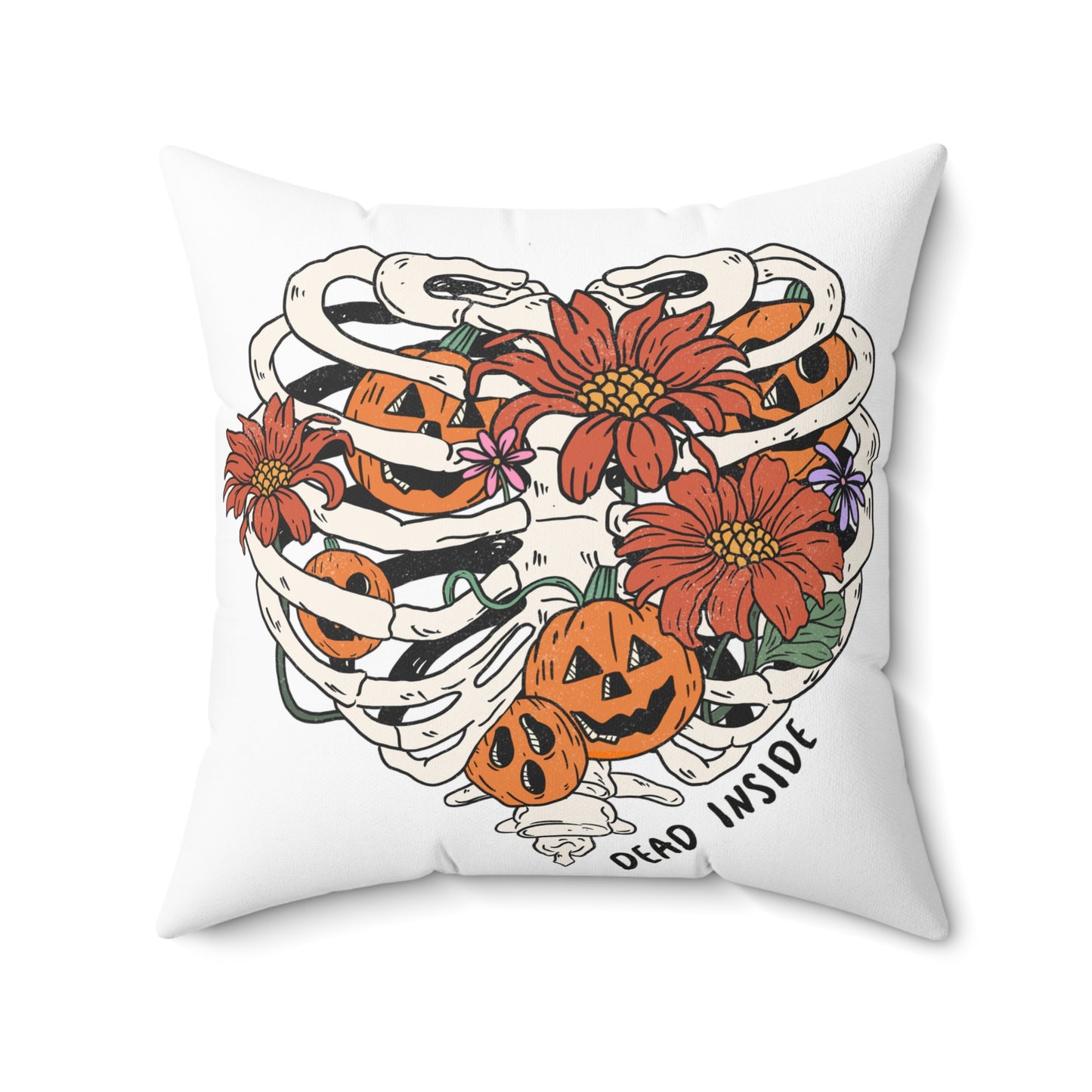 Halloween Floral Skull & Jack-O'-Lantern