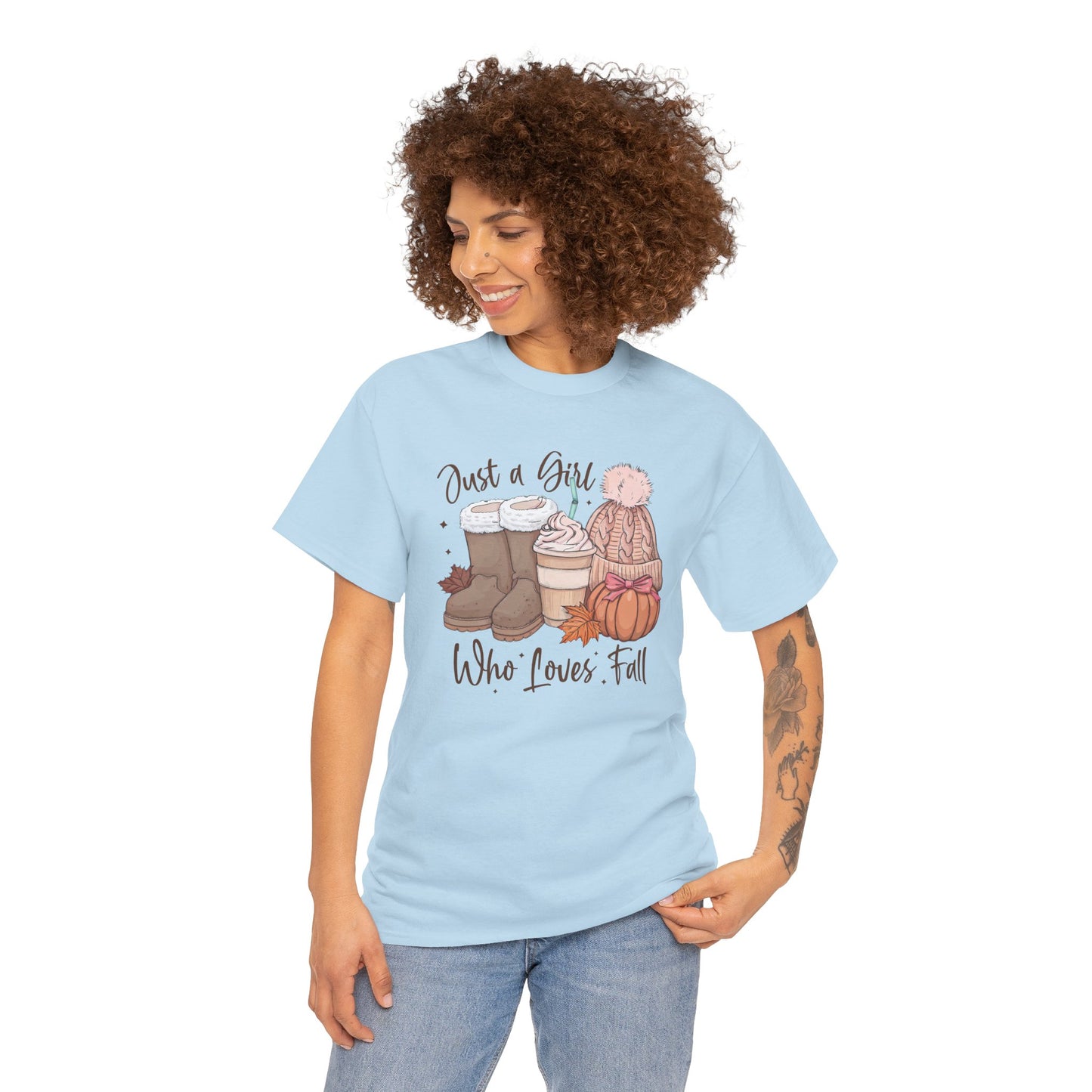 Just a Girl Who Loves Fall, Vintage Style Tee