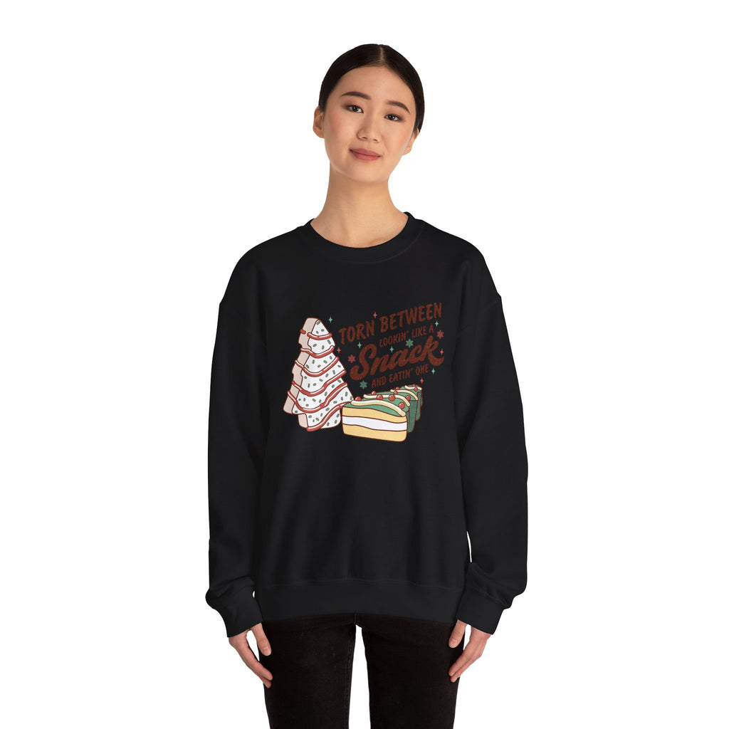 Snack Lovers Crewneck Sweatshirt – 'Torn Between Looking Like a Snack and Eatin One'
