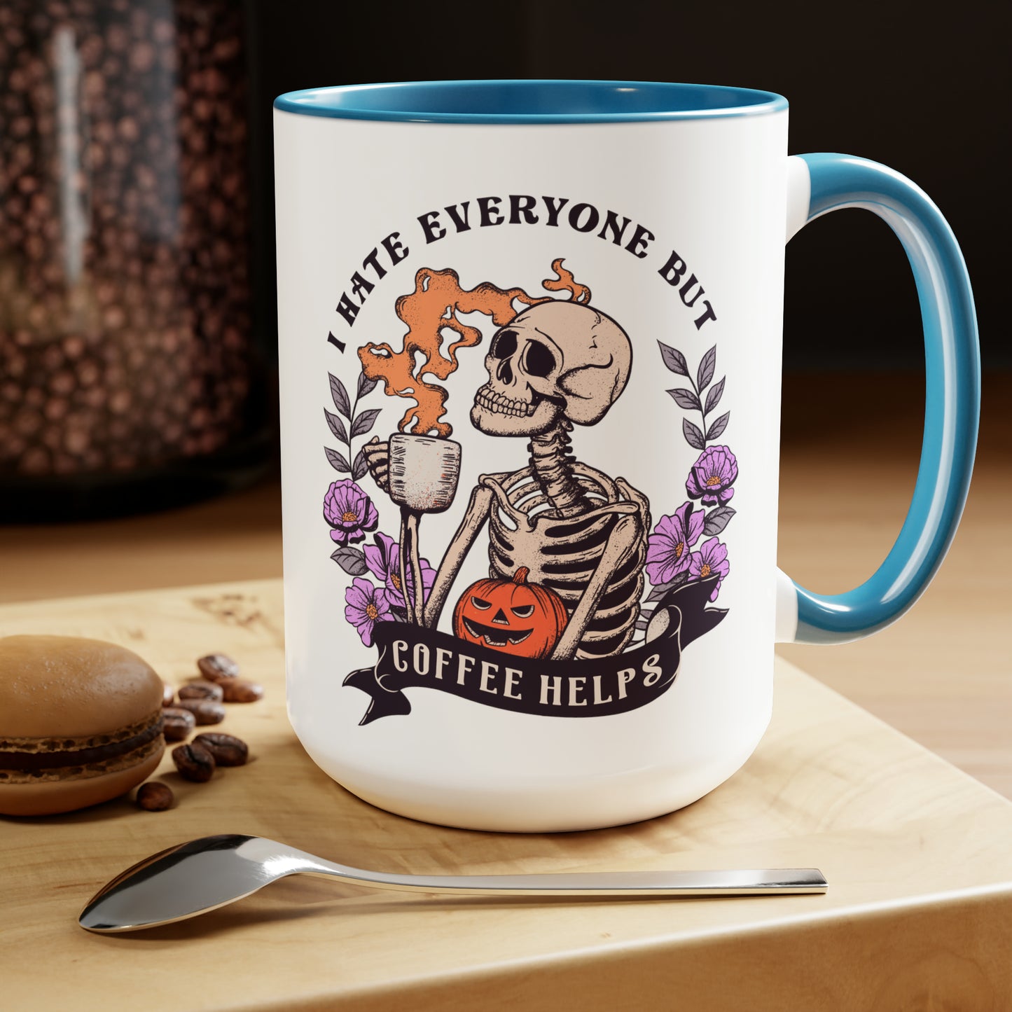 Two-Tone Coffee Mugs, 15oz