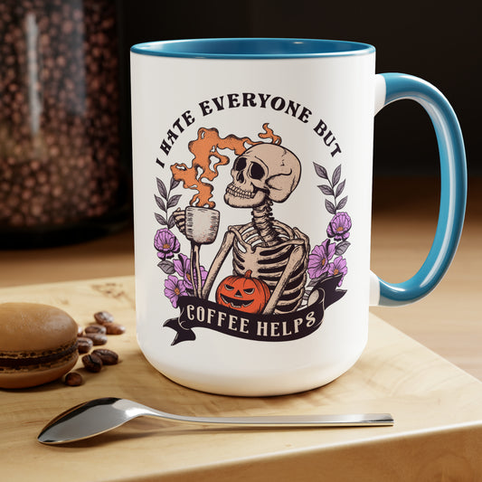 Two-Tone Coffee Mugs, 15oz