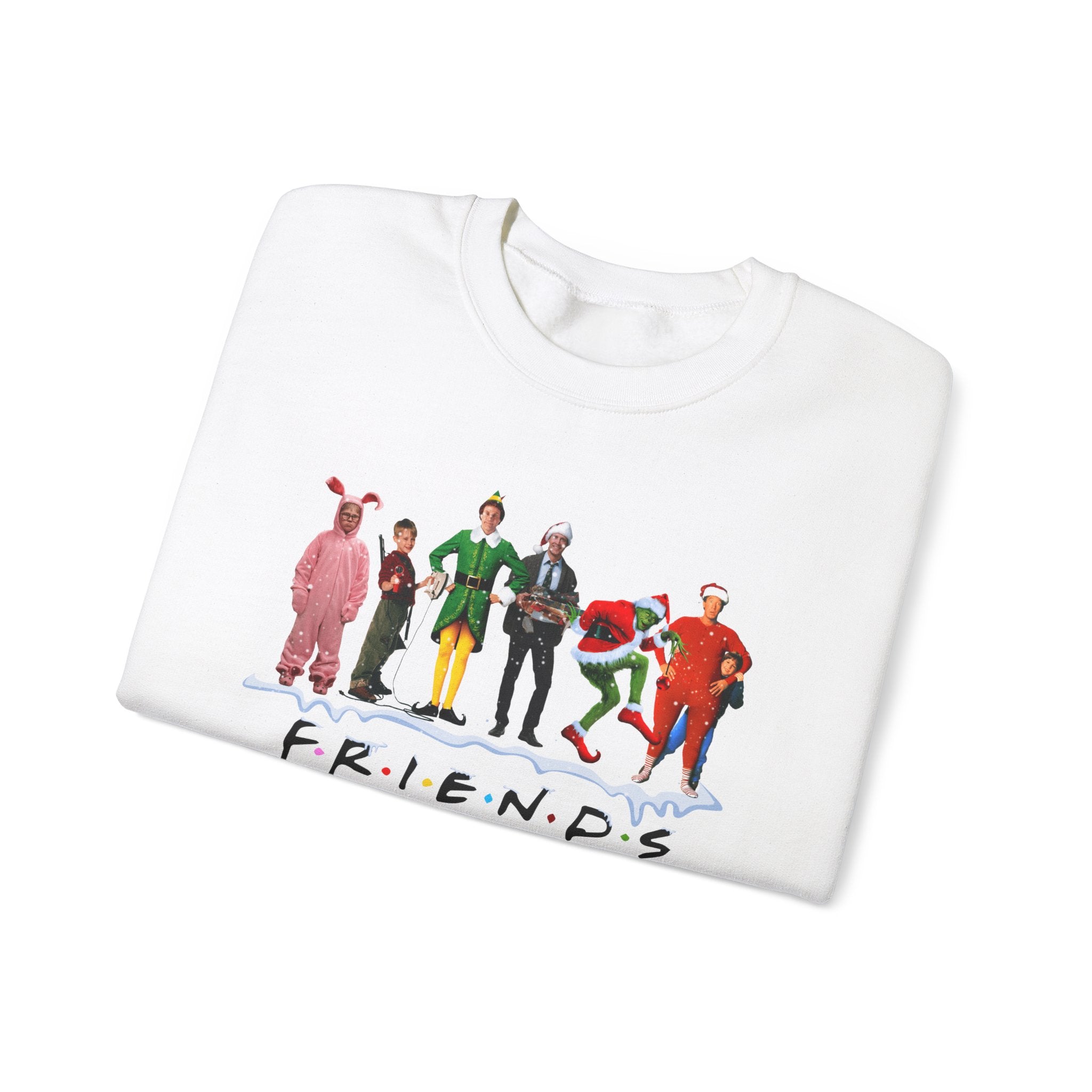 Festive Friends Crewneck Sweatshirt - Cozy Holiday Apparel