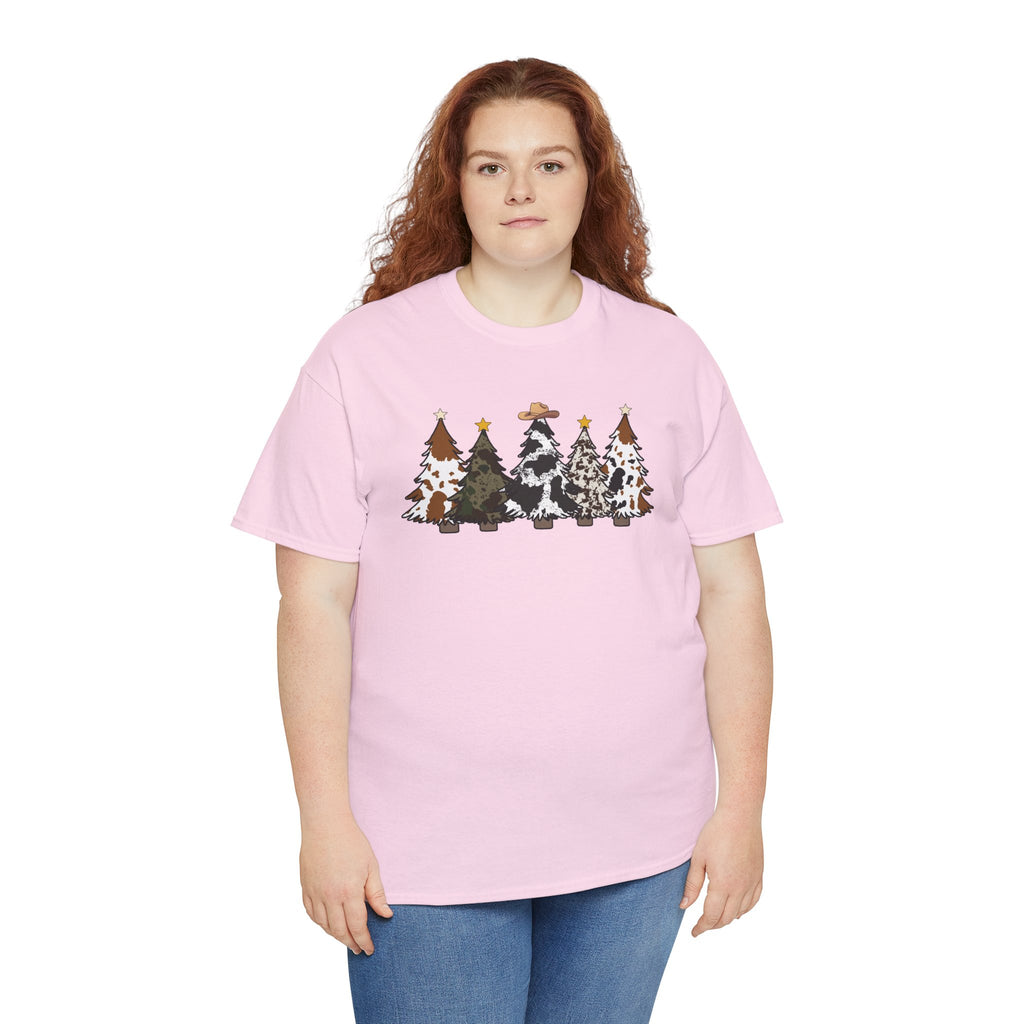 Whimsical Holiday Trees Heavy Cotton Tee