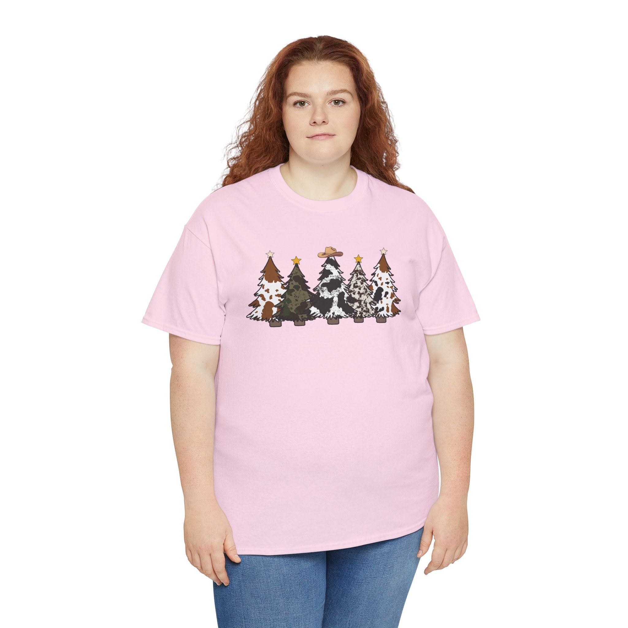 Whimsical Holiday Trees Heavy Cotton Tee
