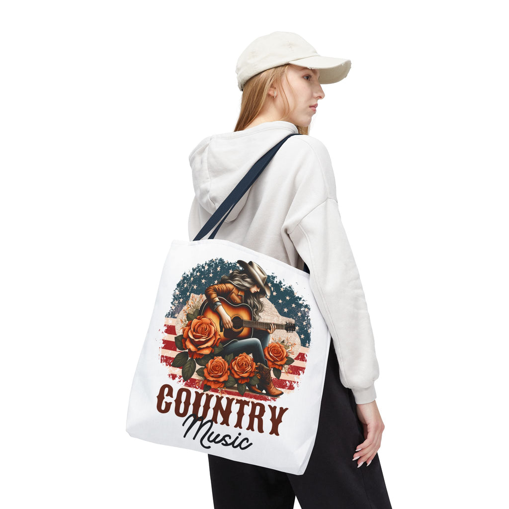 Country Music Cowgirl Tote Bag