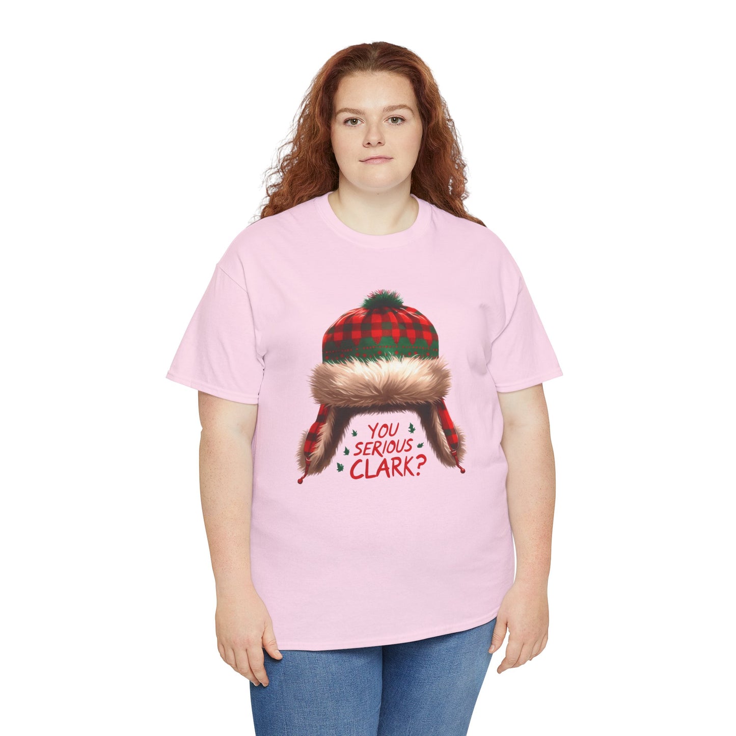 Funny Holiday Heavy Cotton Tee - 'You Serious, Clark?'