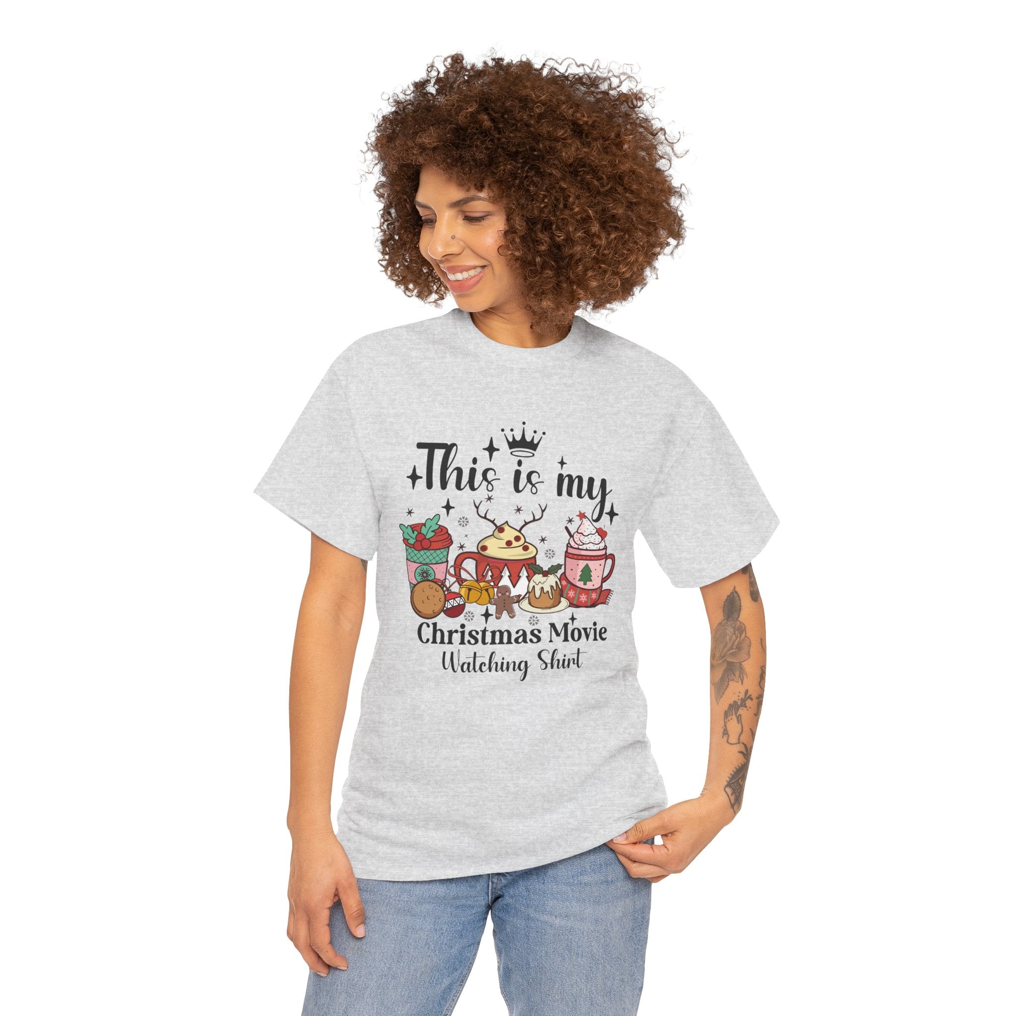 Christmas Movie Watching Tee - Heavy Cotton Shirt