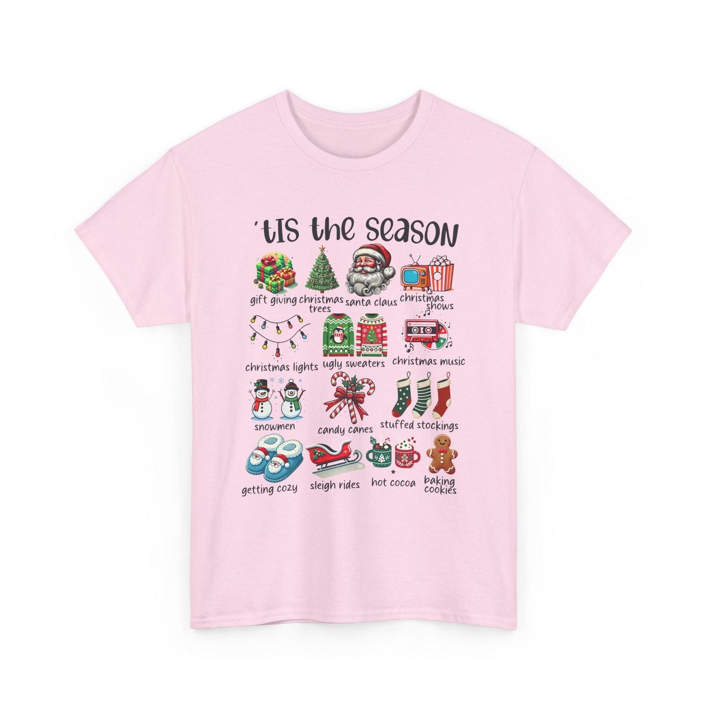 'Tis the Season Heavy Cotton Tee - Holiday Cheer and Festive Fun