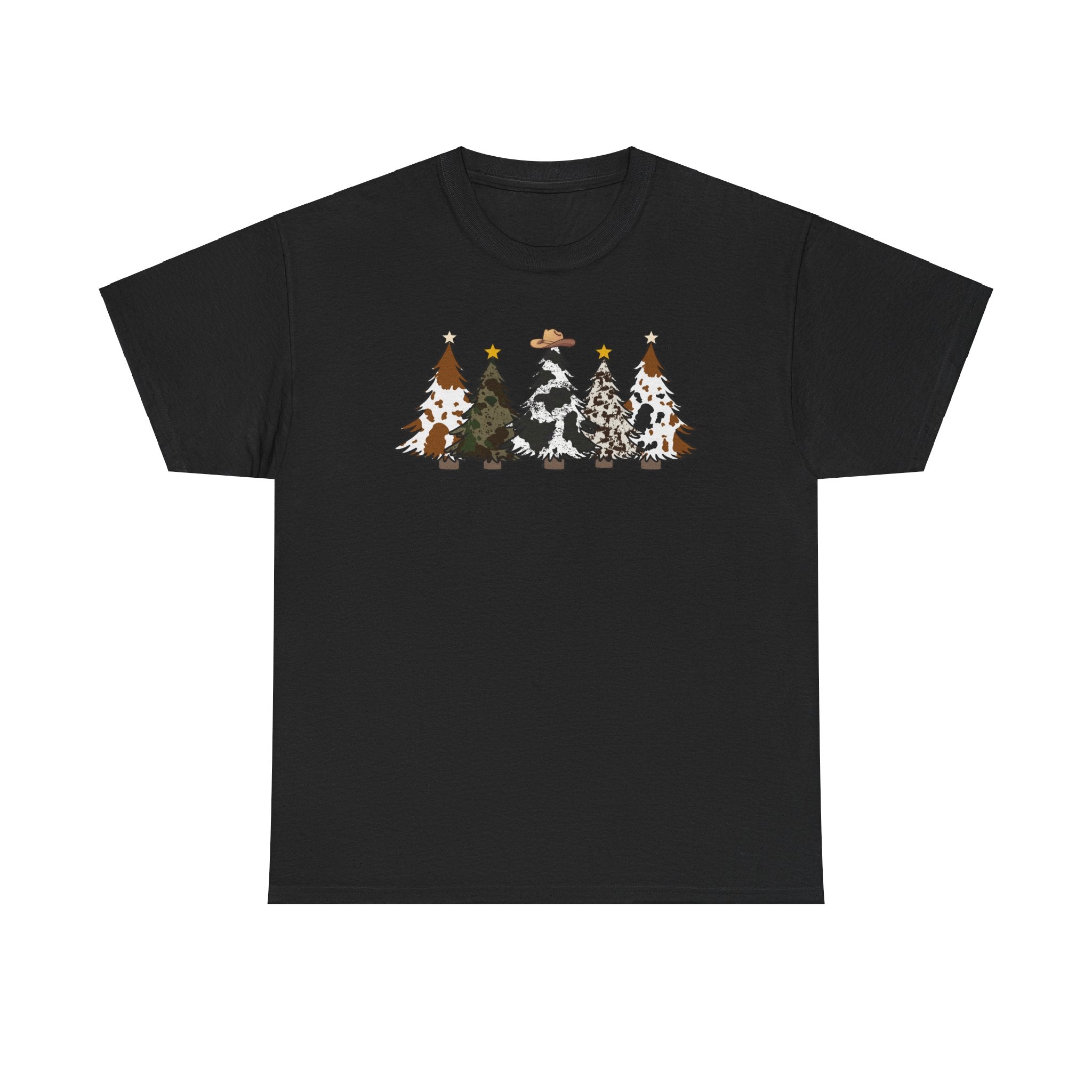 Whimsical Holiday Trees Heavy Cotton Tee