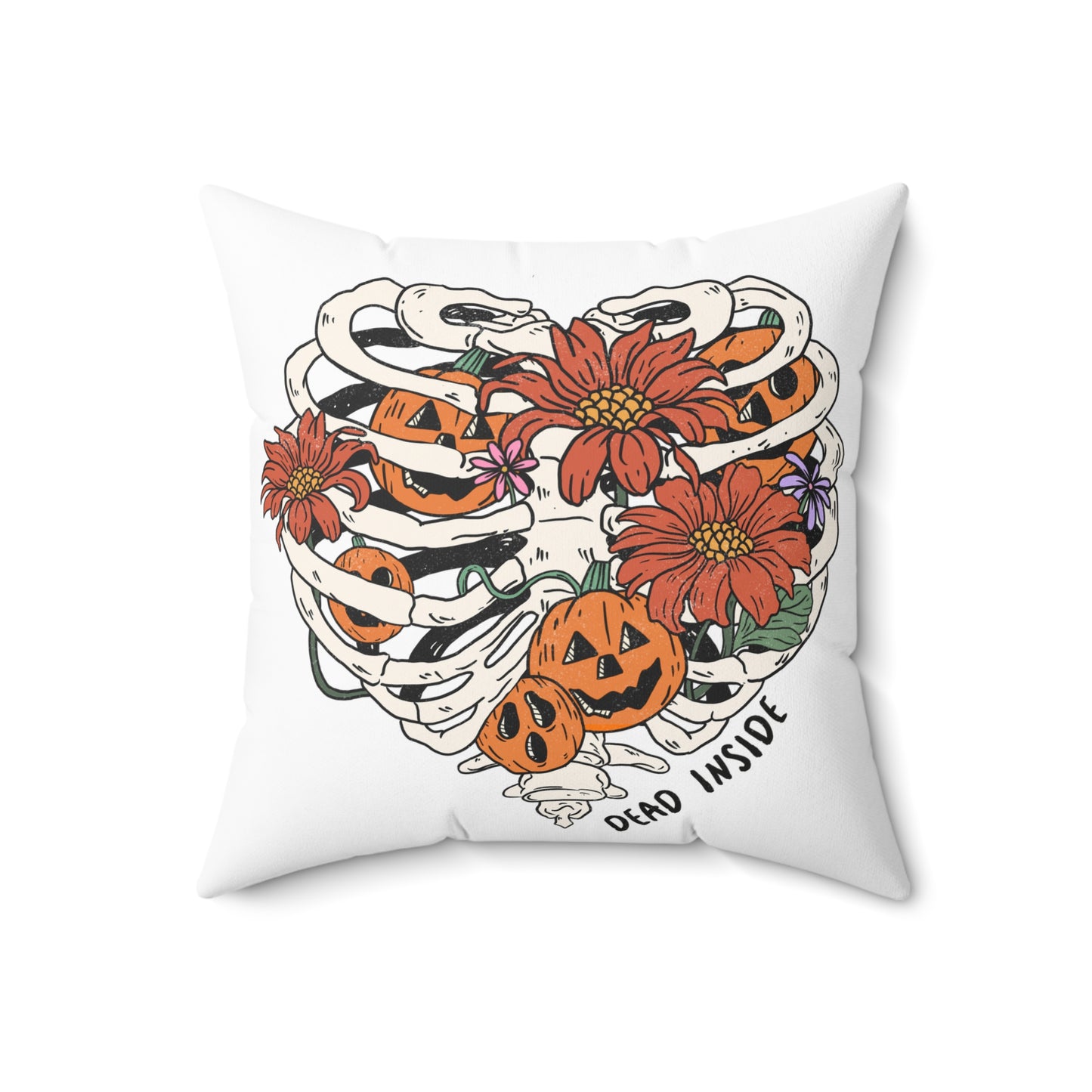 Halloween Floral Skull & Jack-O'-Lantern