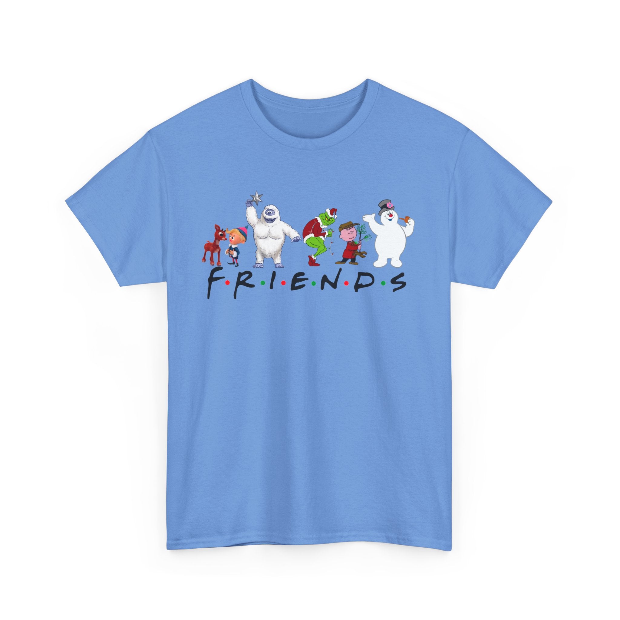Playful Friends Heavy Cotton Tee - Fun Cartoon Design