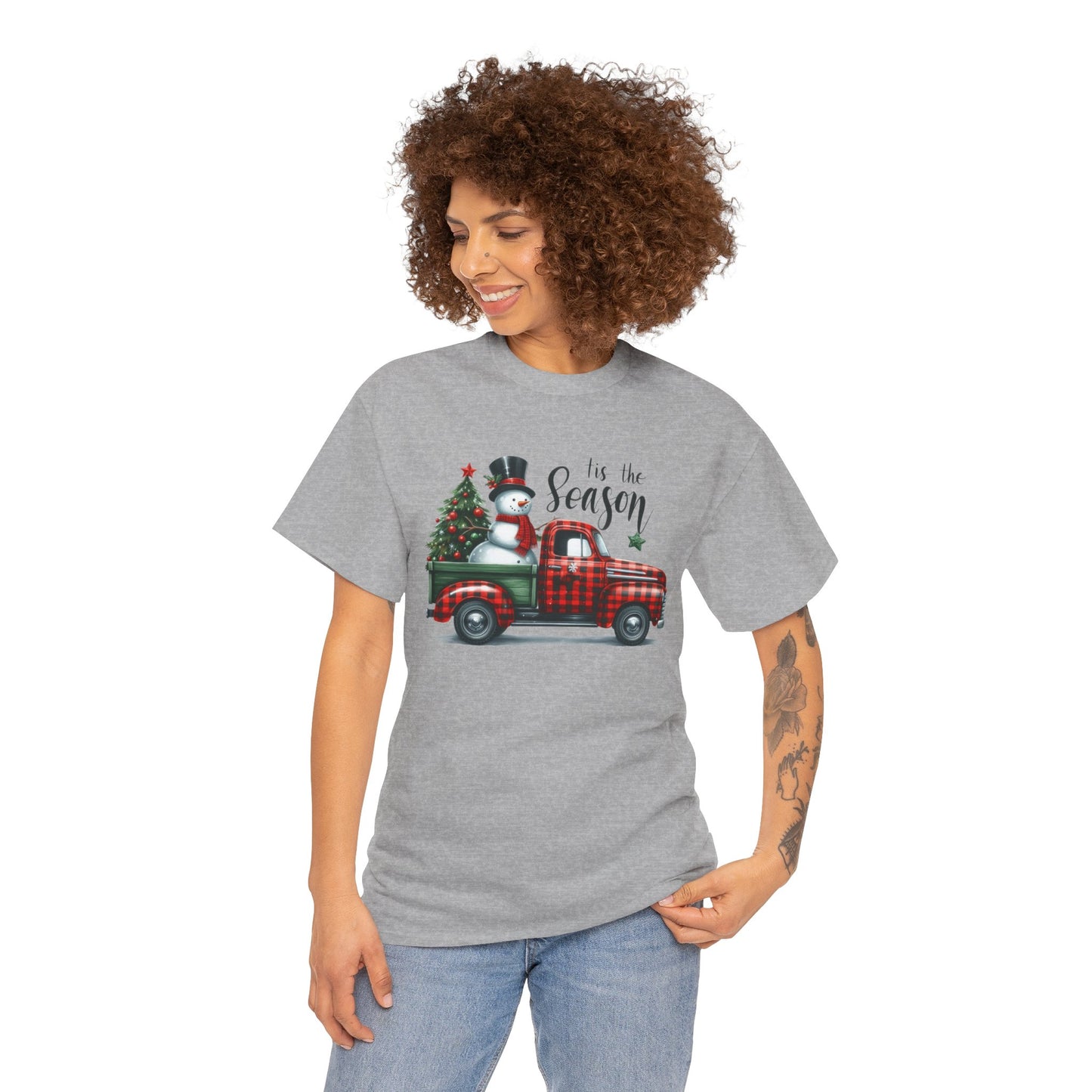"Tis the Season" Heavy Cotton Tee - Festive Holiday Shirt