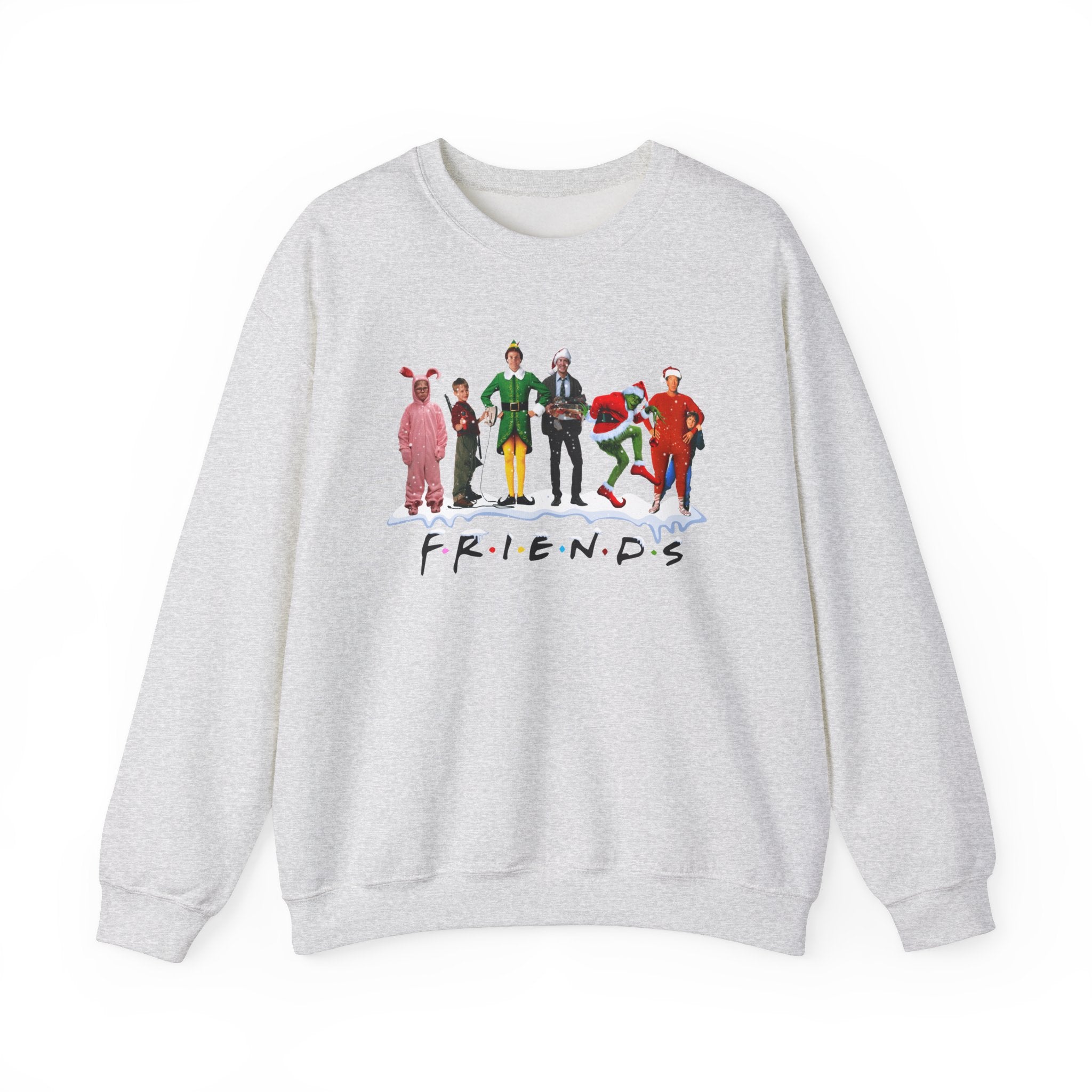 Festive Friends Crewneck Sweatshirt - Cozy Holiday Apparel