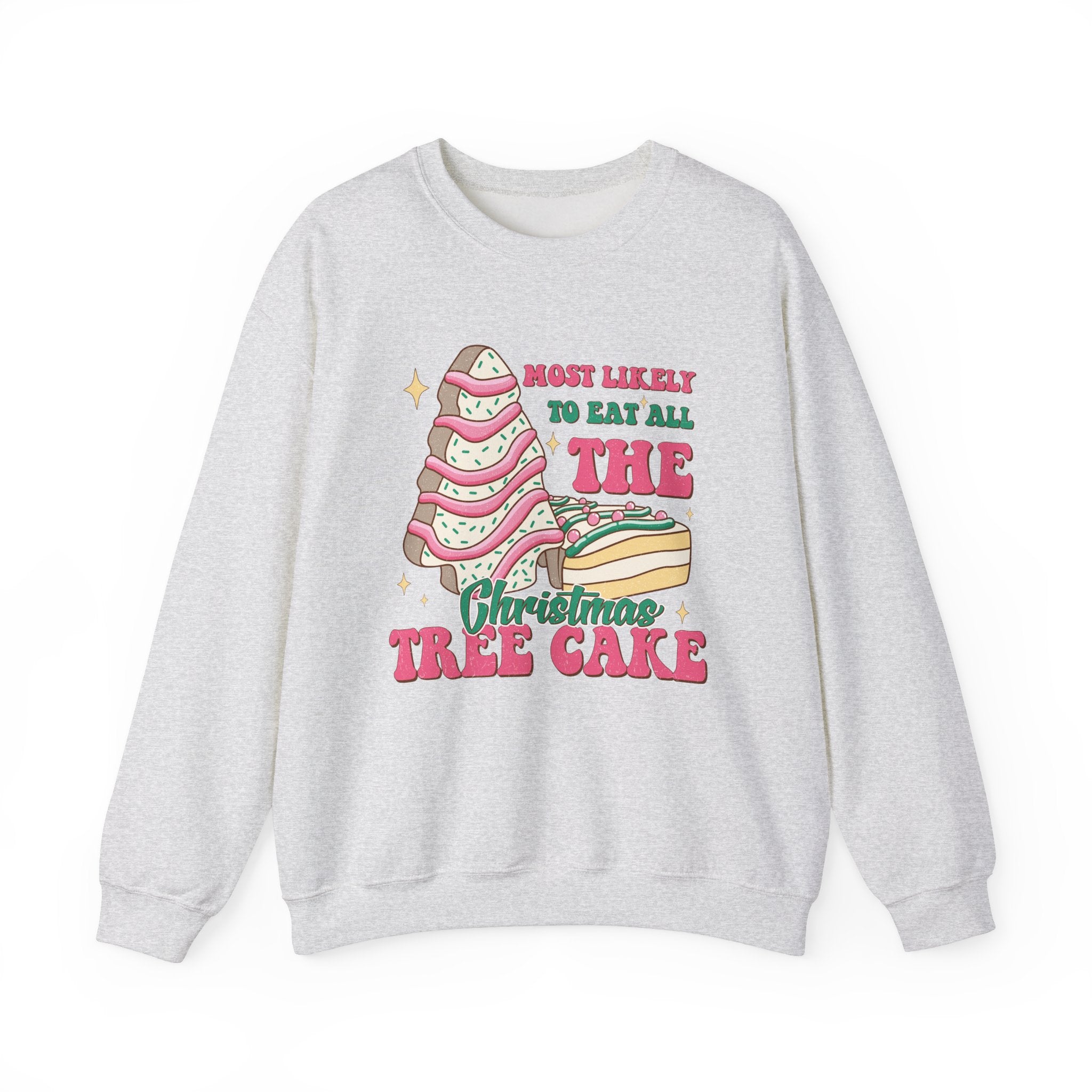 Heavy Blend™ Crewneck Sweatshirt - Most Likely to Eat All the Christmas Tree Cake