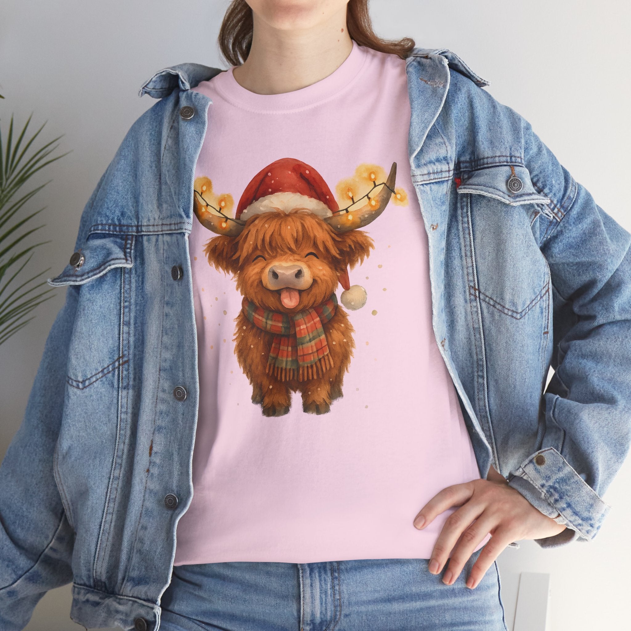 Christmas Highland Cow Tee