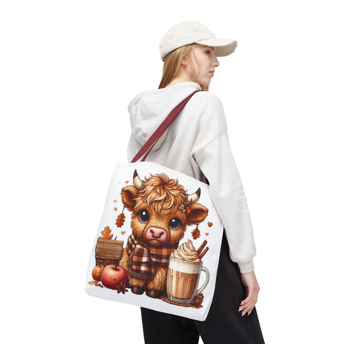 Fall-Themed Cow Tote Bag