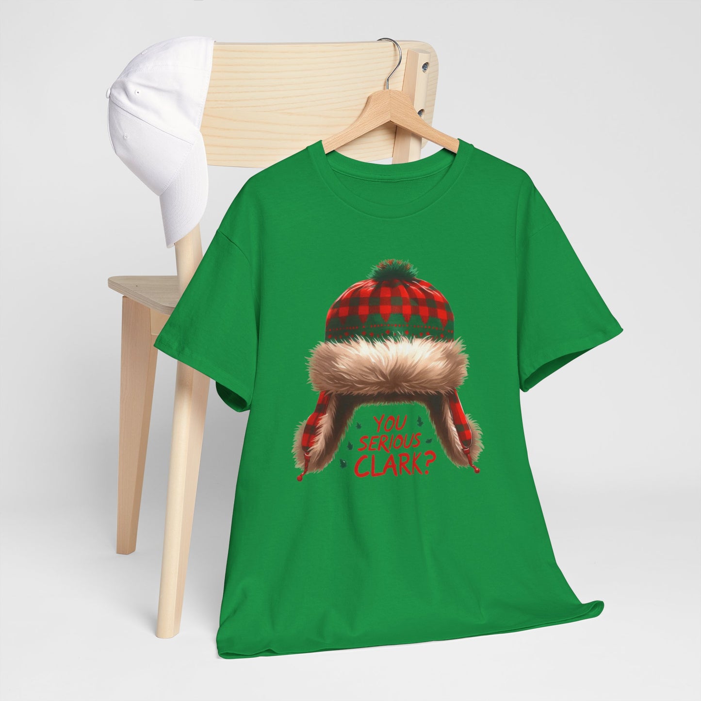 Funny Holiday Heavy Cotton Tee - 'You Serious, Clark?'