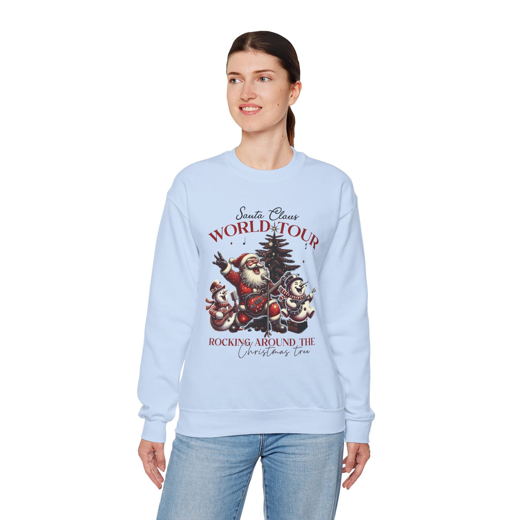 Santa Claus World Tour Crewneck Sweatshirt - Rocking Around the Christmas Tree
