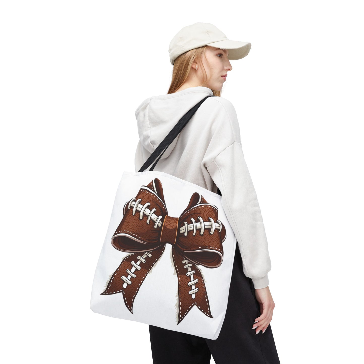 Football Bow Tote Bag